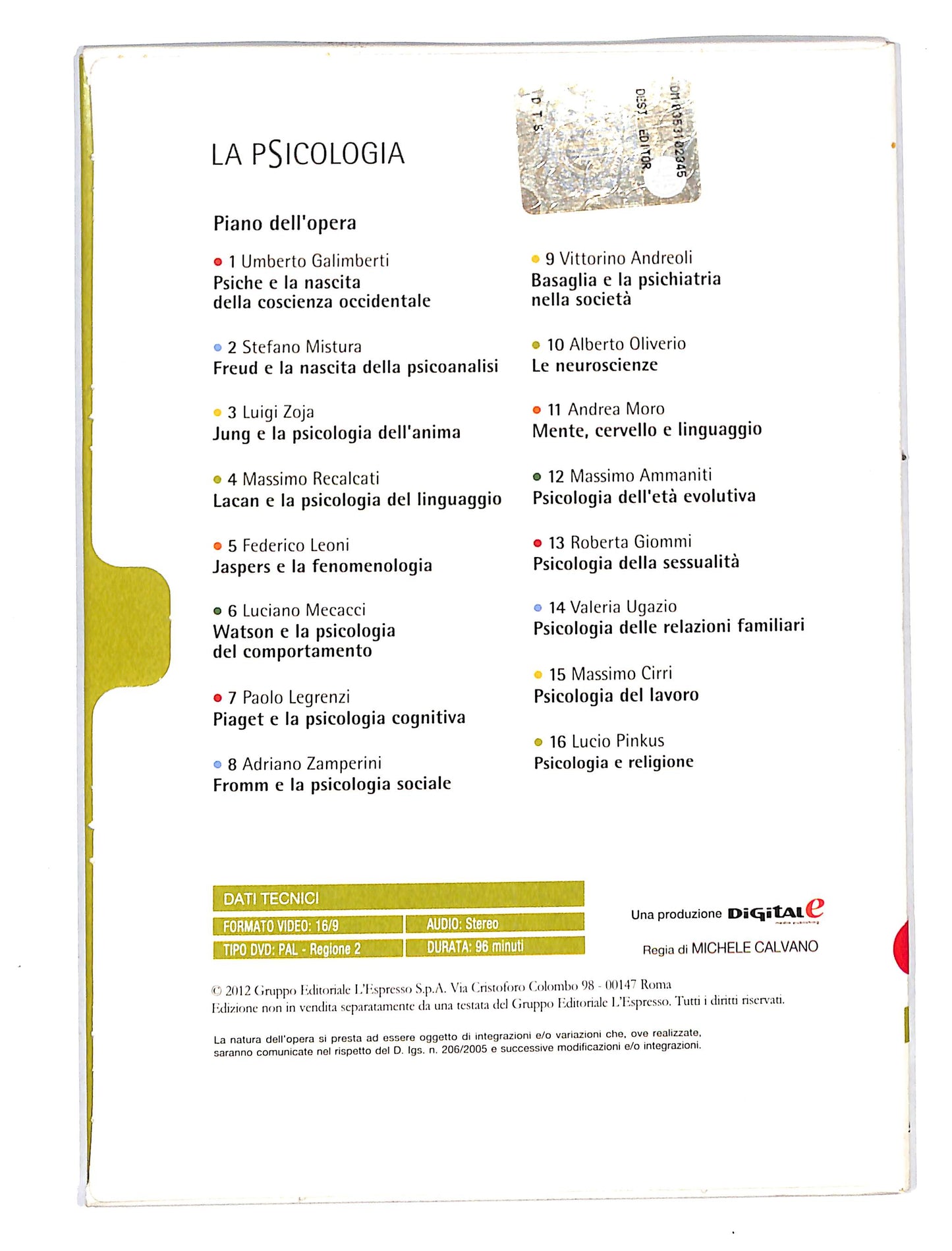 EBOND La Psicologia vol.4 Lacan e la psicologia del linguaggio DVD DB645436