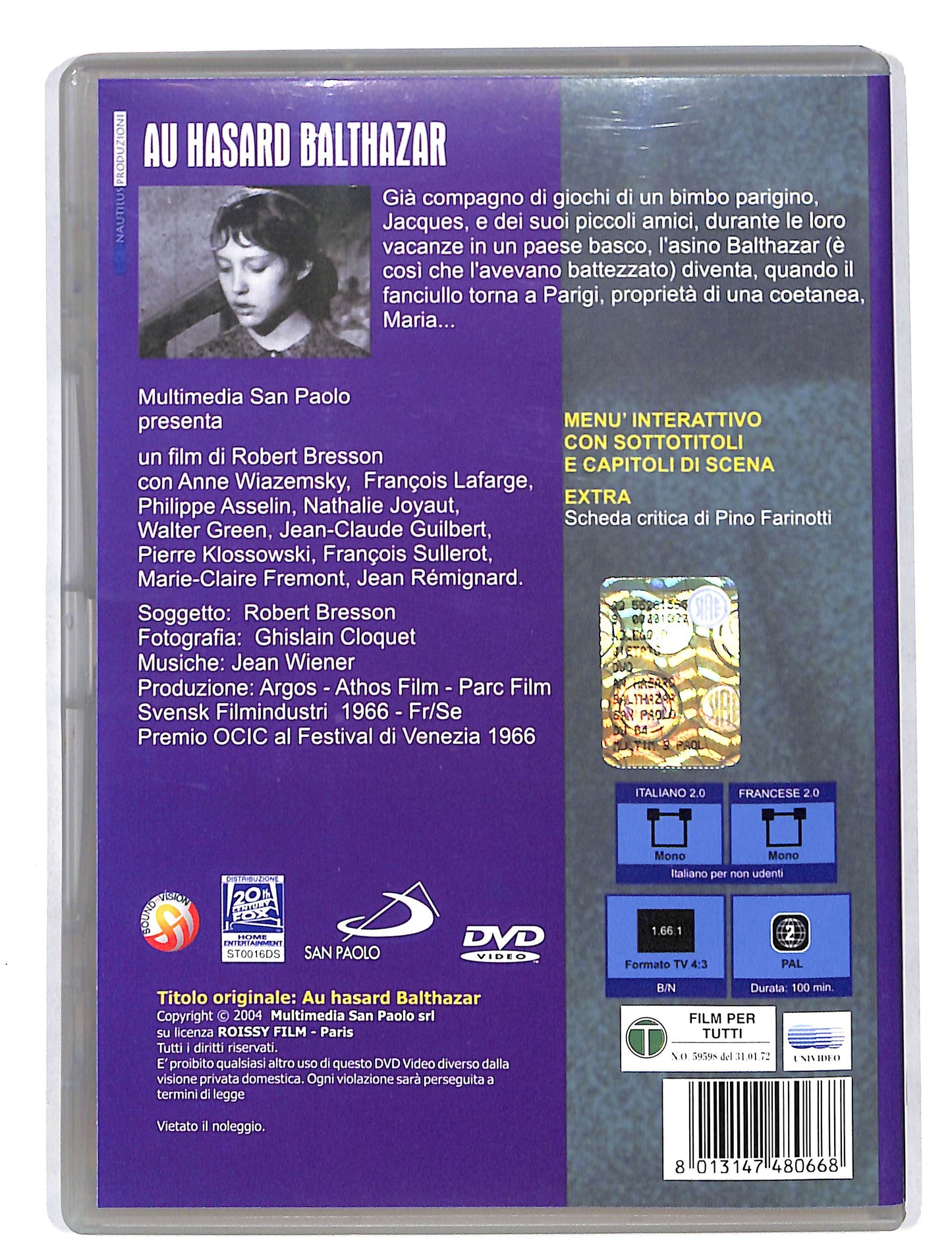 EBOND Au Hasard Balthazar DVD DB645456