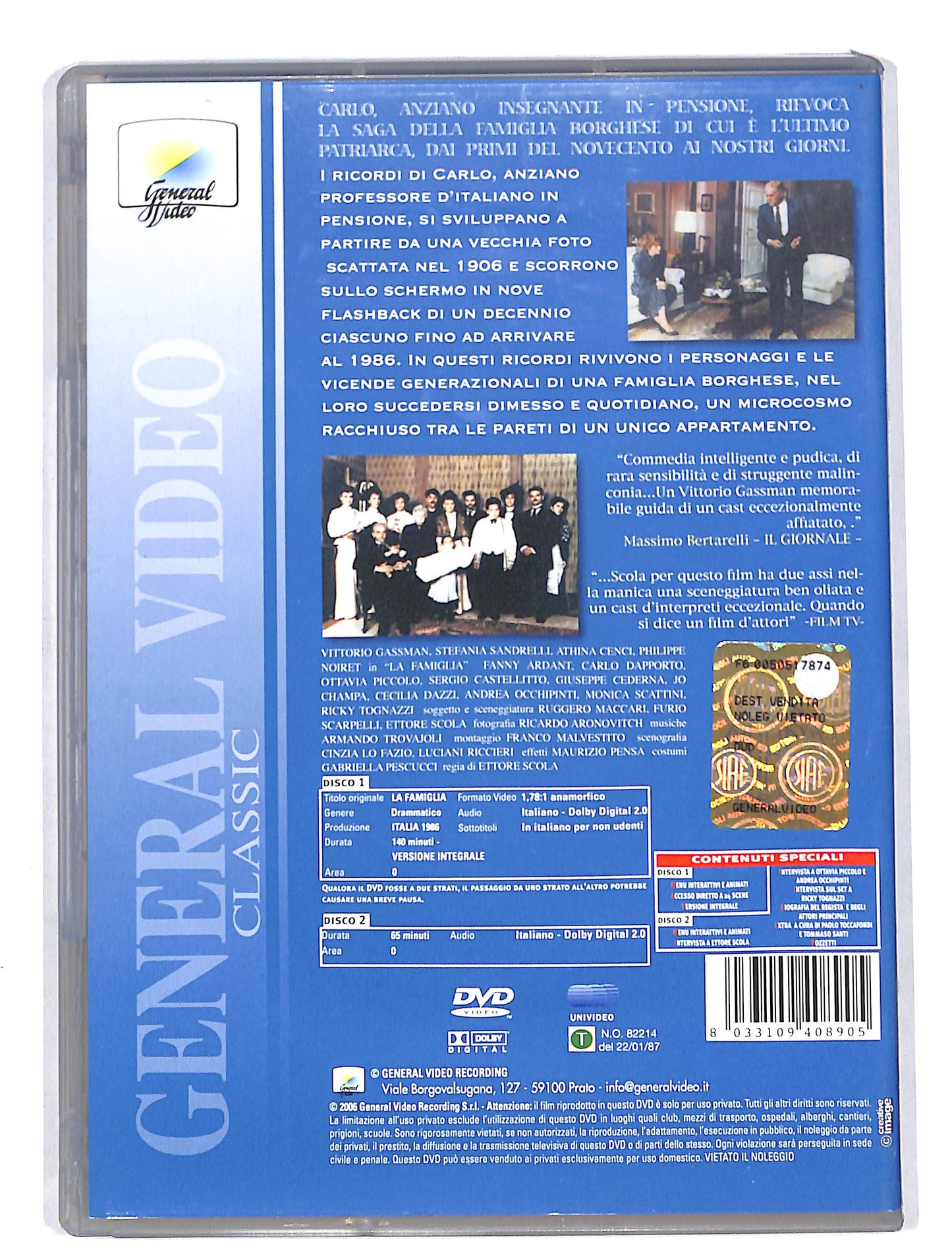 EBOND La Famiglia - Versione Integrale (2 DVD) DVD DB645465
