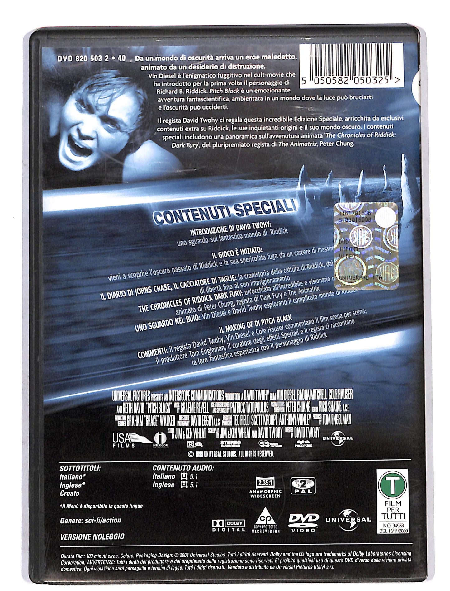 EBOND Pitch Black NOLEGGIO DVD DB645645