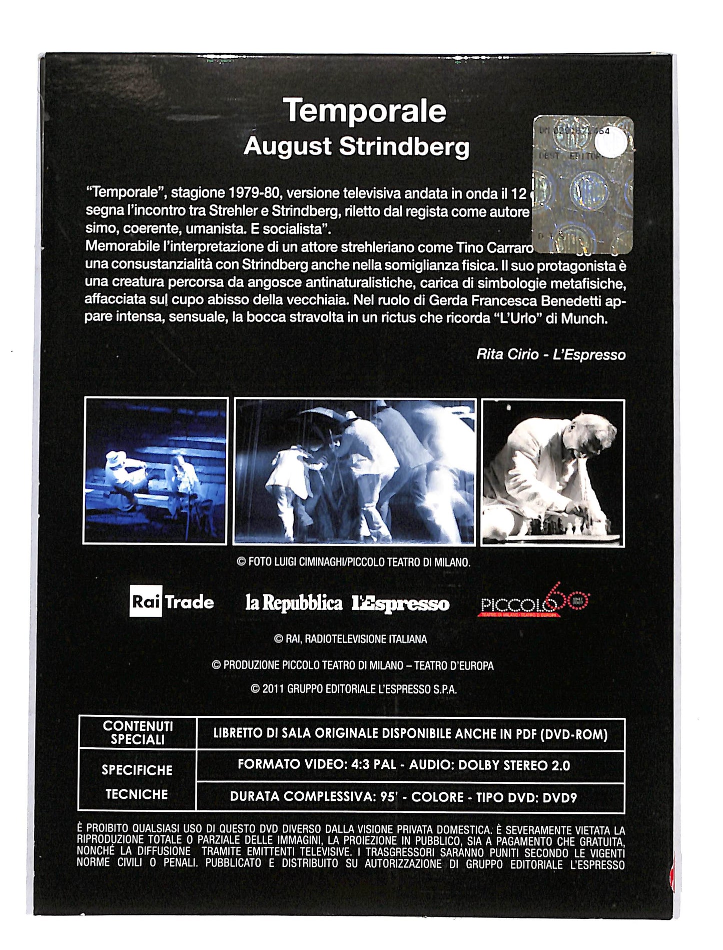 EBOND Temporale August Strindberg EDITORIALE DVD DB645656