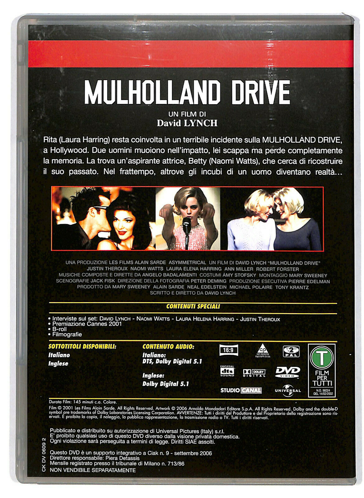 EBOND Mulholland Drive Editoriale DVD DB646208