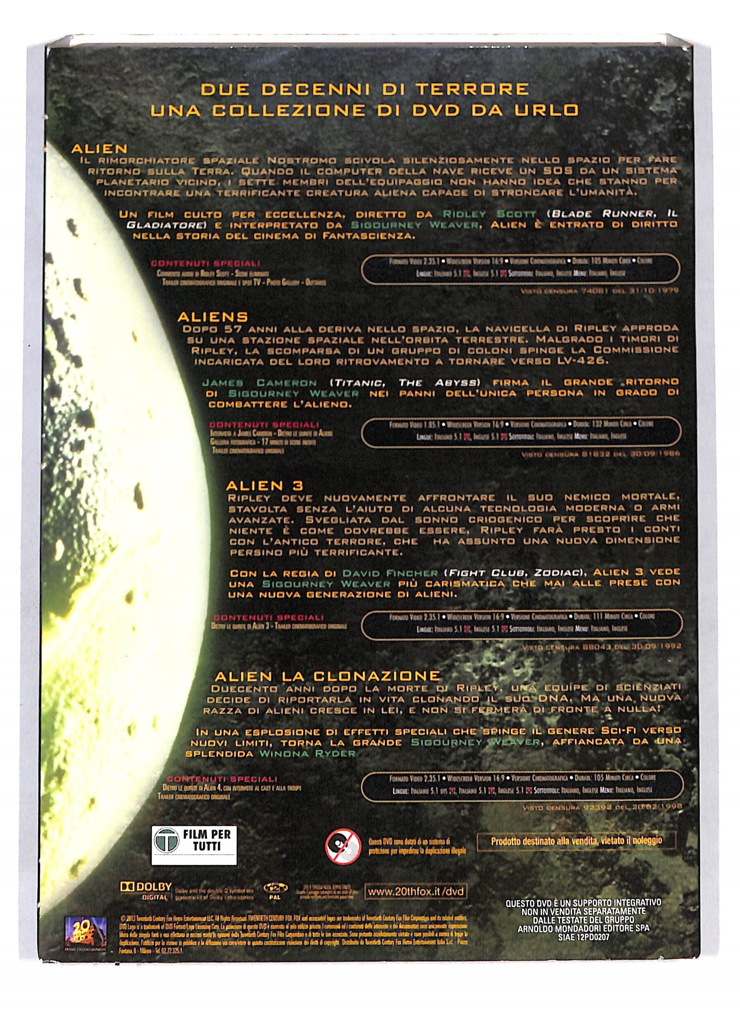 EBOND Alien Quadrilogia EDITORIALE DVD DB646402