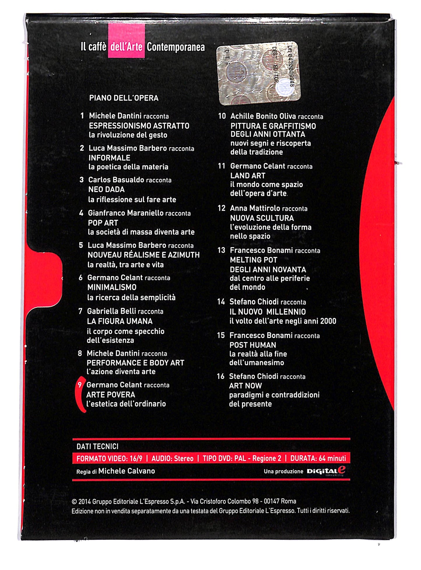 EBOND Il caffe dell'arte Contemporanea - arte povera EDITORIALE DVD DB646430