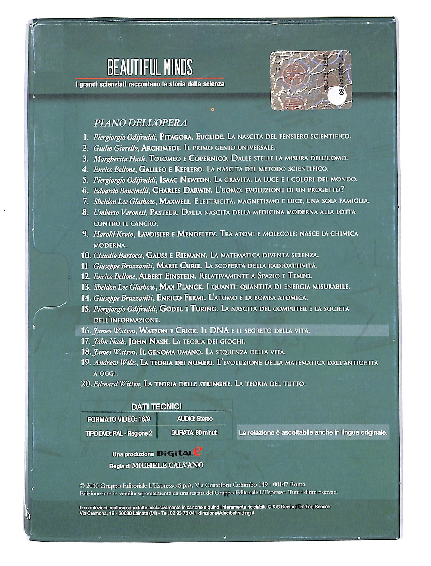 EBOND Beautiful Minds il dna e il segreto della vita vol.16 DVD DB646435