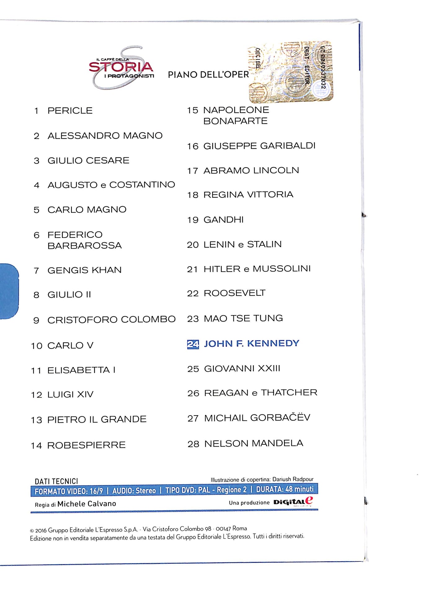 EBOND John F. Kennedy Fuori Colombo DVD DB646445