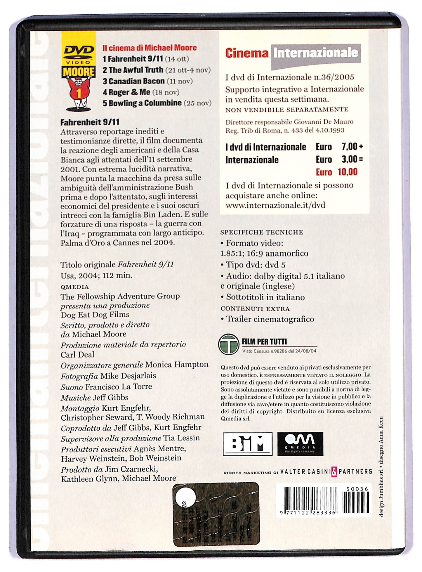 EBOND Fahrenheit 9/11 EDITORIALE DVD DB646614