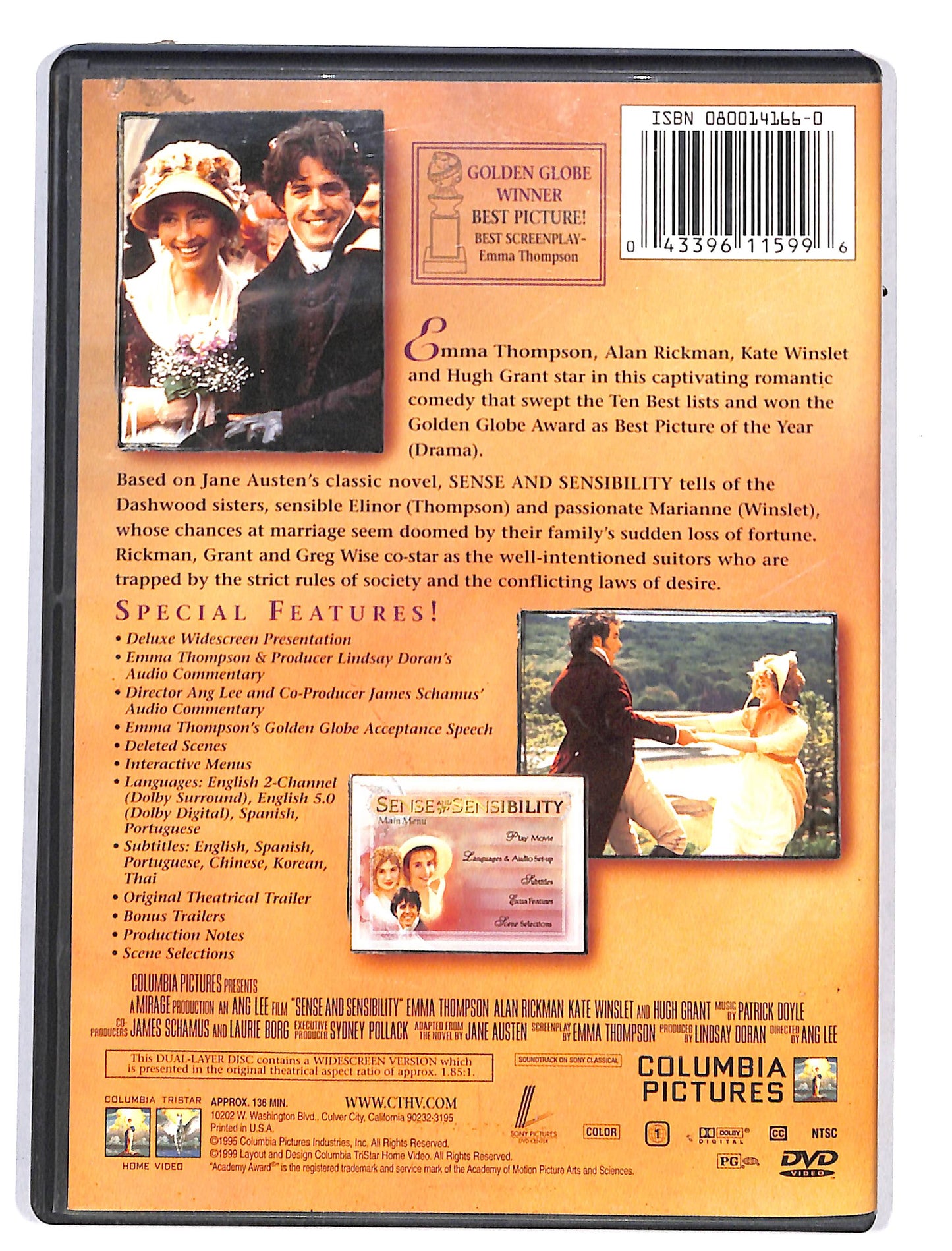 EBOND Sense and Sensibility Special Edition Versione UK DVD DB646822