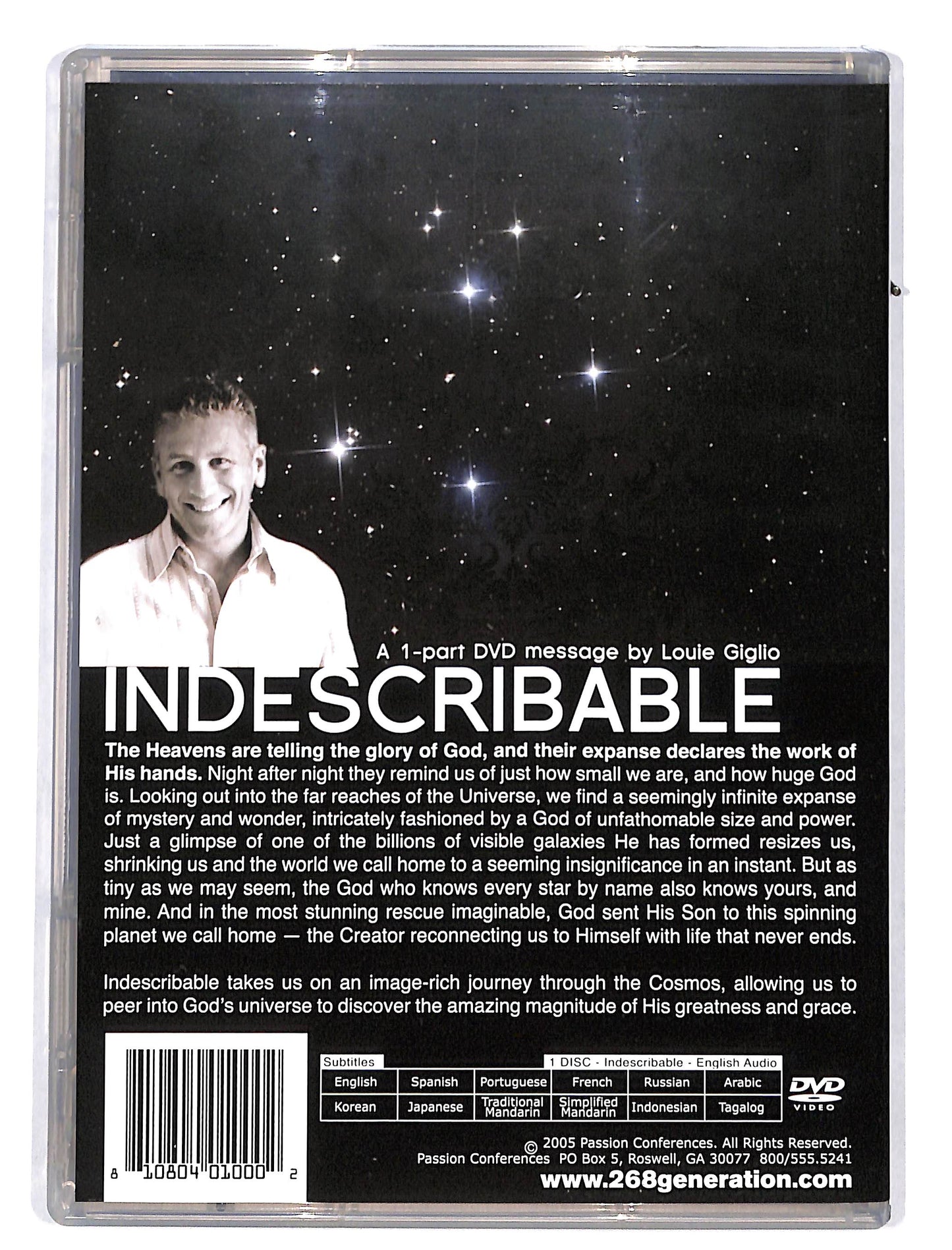 EBOND Louie Giglio Indescribable Versione UK DVD DB646823