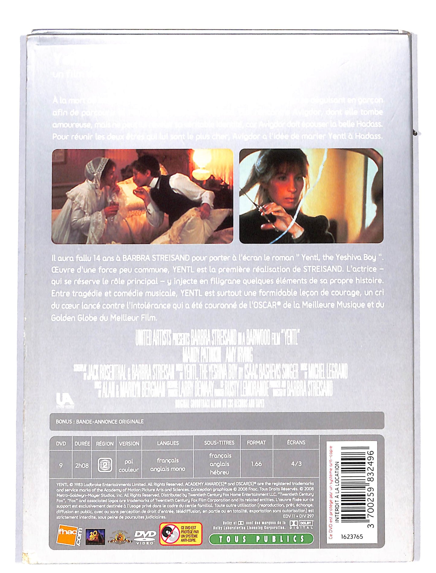 EBOND Barbara Streisand - Yentl Versione Francese DVD DB646824