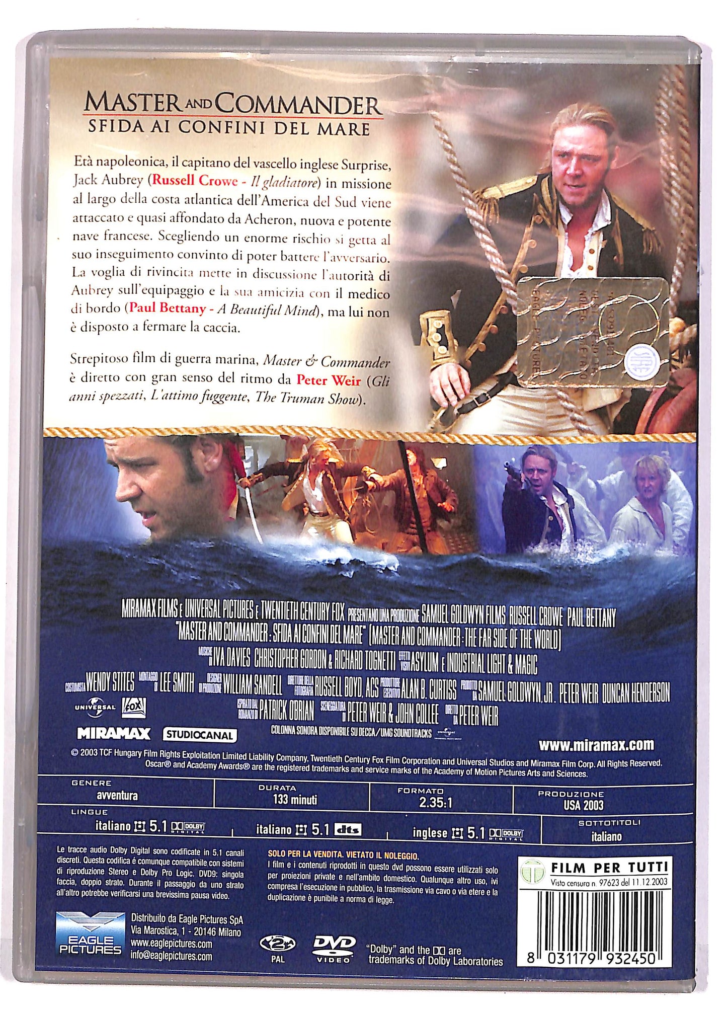 EBOND Master and Commander - Sfida ai confini del mare DVD DB647153