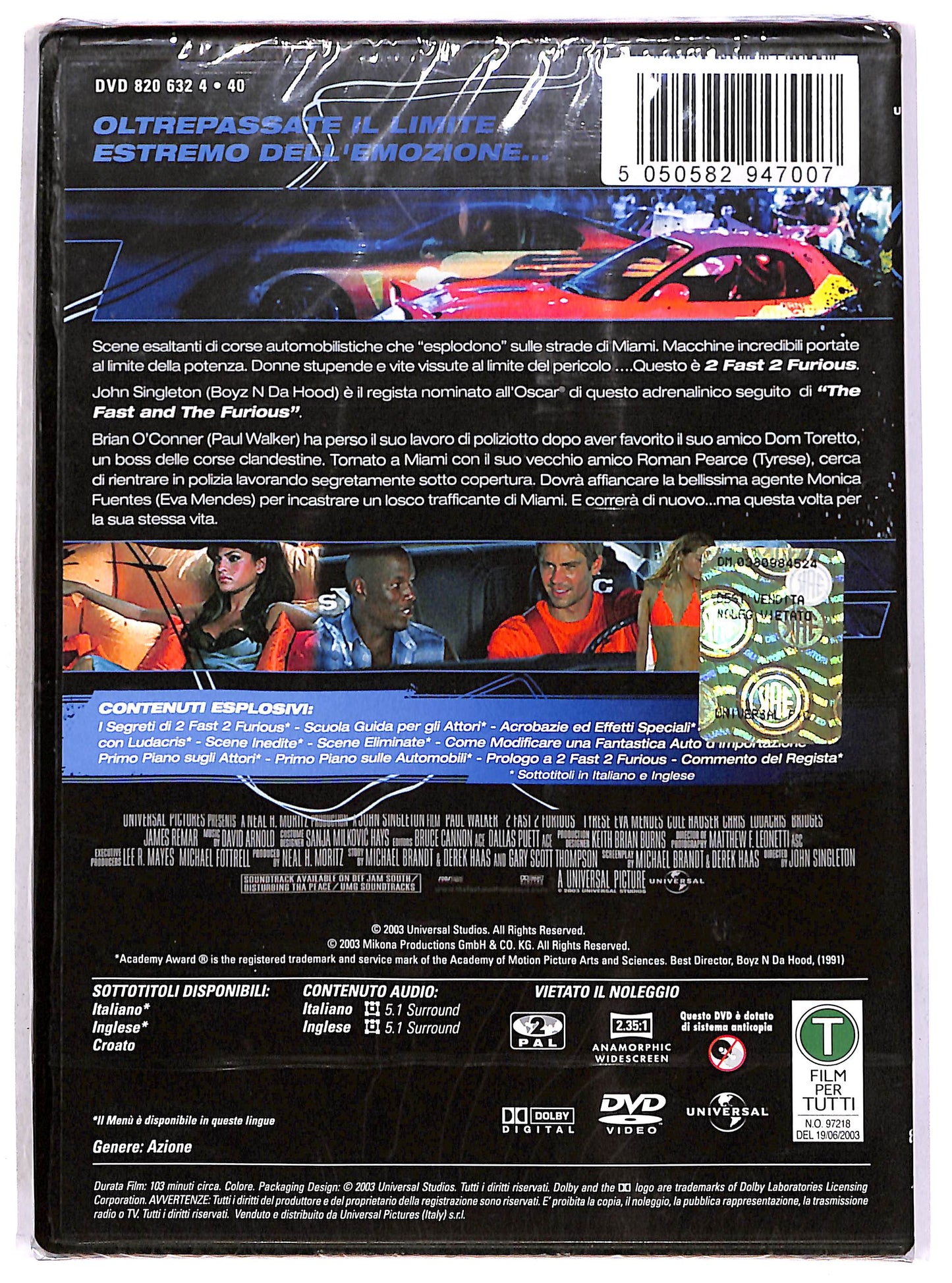 EBOND 2 Fast 2 Furious DVD DB648645
