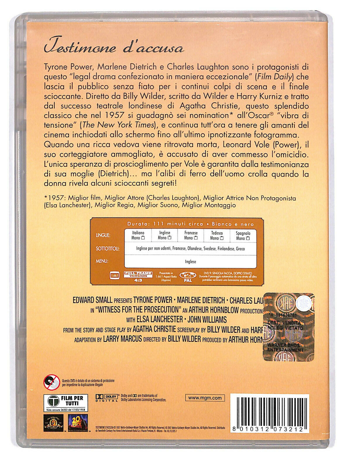 EBOND Testimone D'accusa DVD DB648902