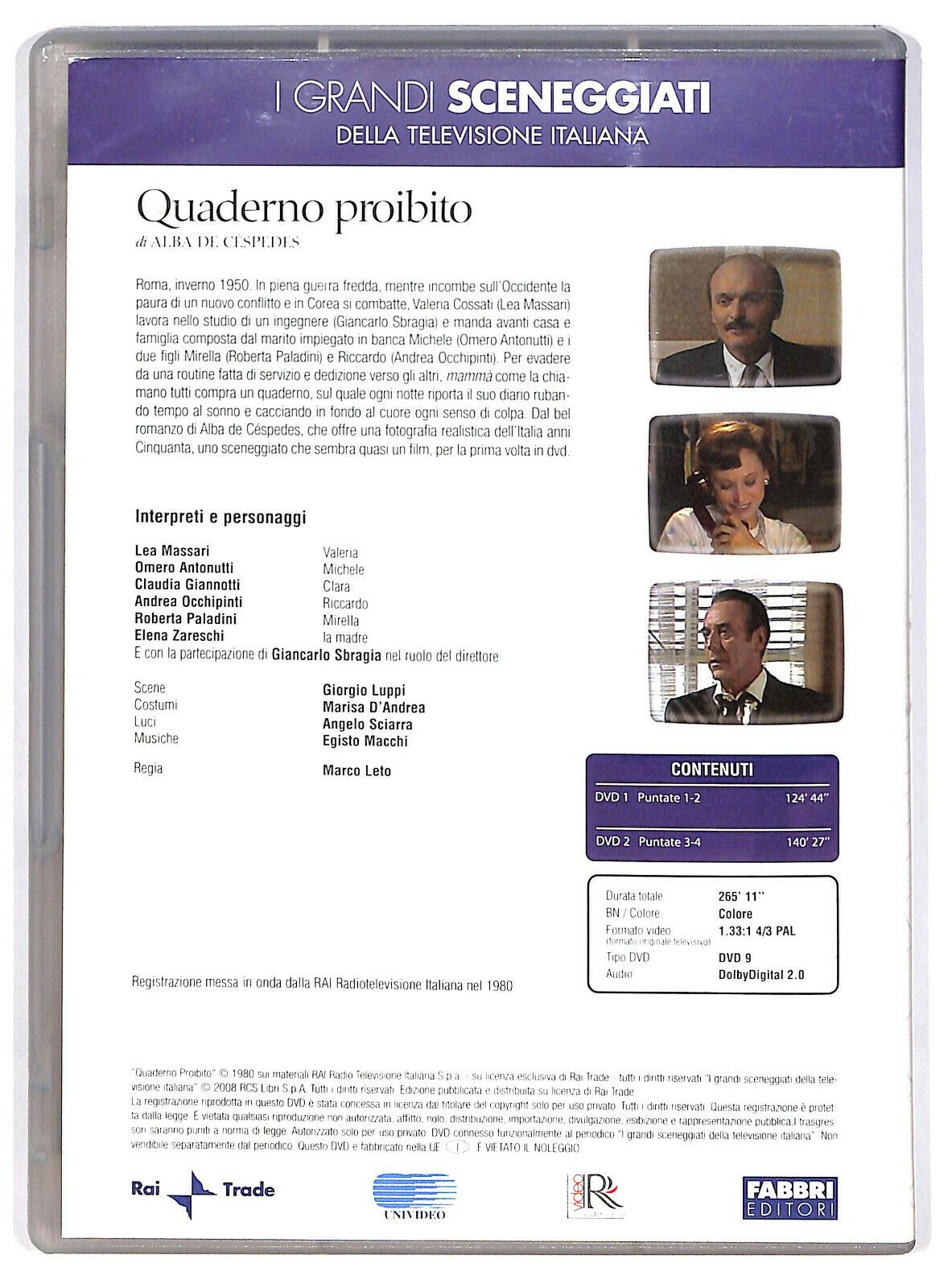 EBOND I Grandi Sceneggiati - Quaderno Proibito Puntate 1-4 DVD DB648925