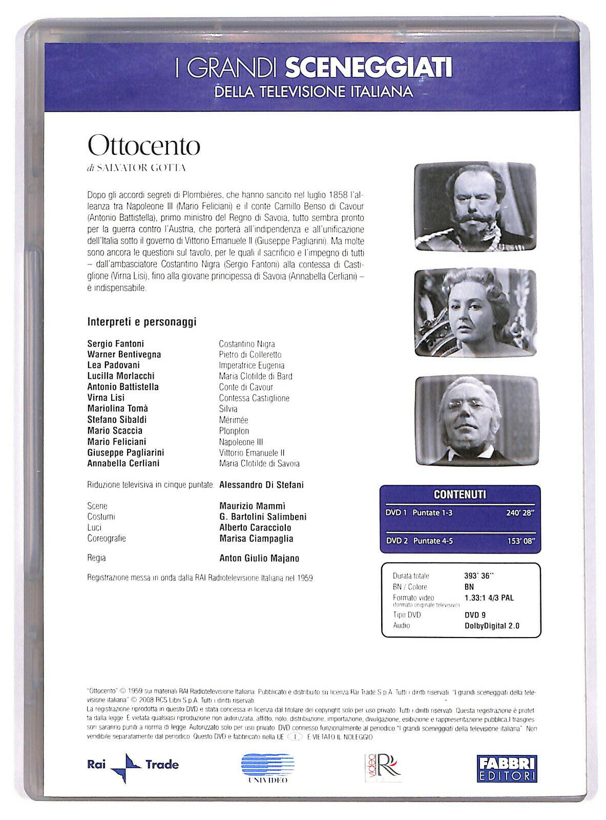 EBOND Ottocento : Puntate 1-5 Editoriale DVD DB648926
