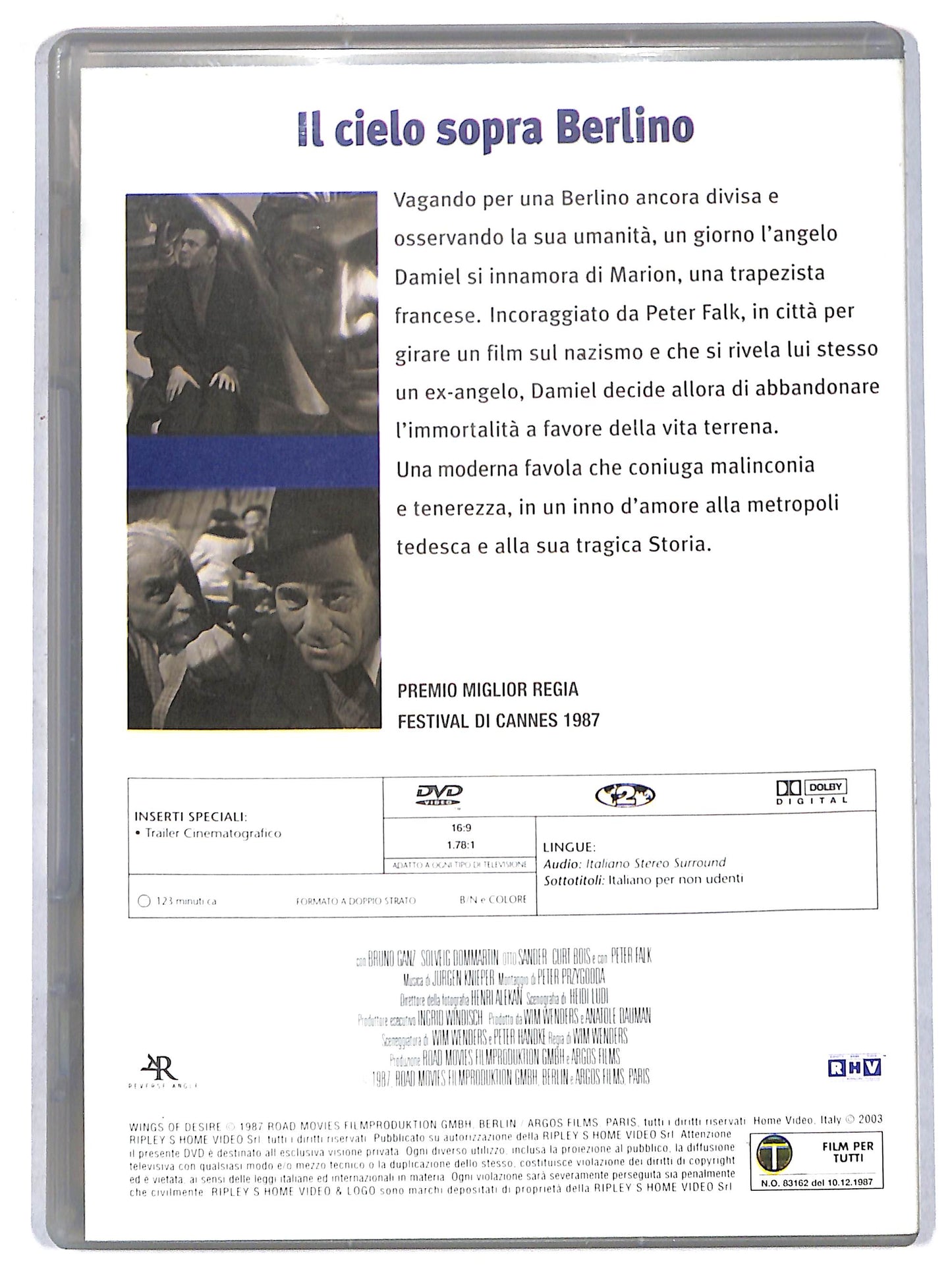 EBOND Il cielo sopra Berlino - wim wenders vol 1 EDITORIALE DVD DB648949