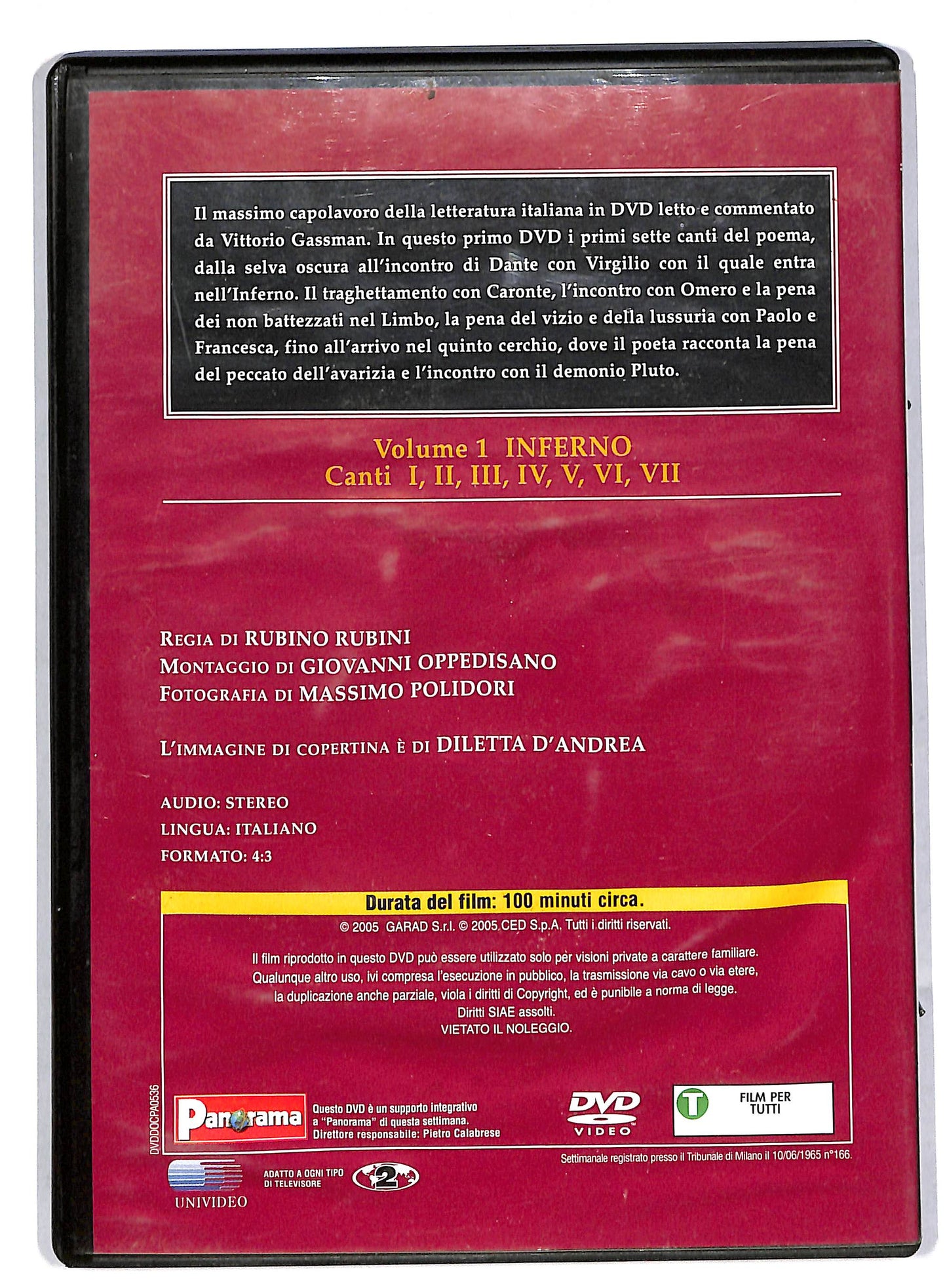EBOND Gassman legge Dante vol 1 - divina commedia EDITORIALE DVD DB650346