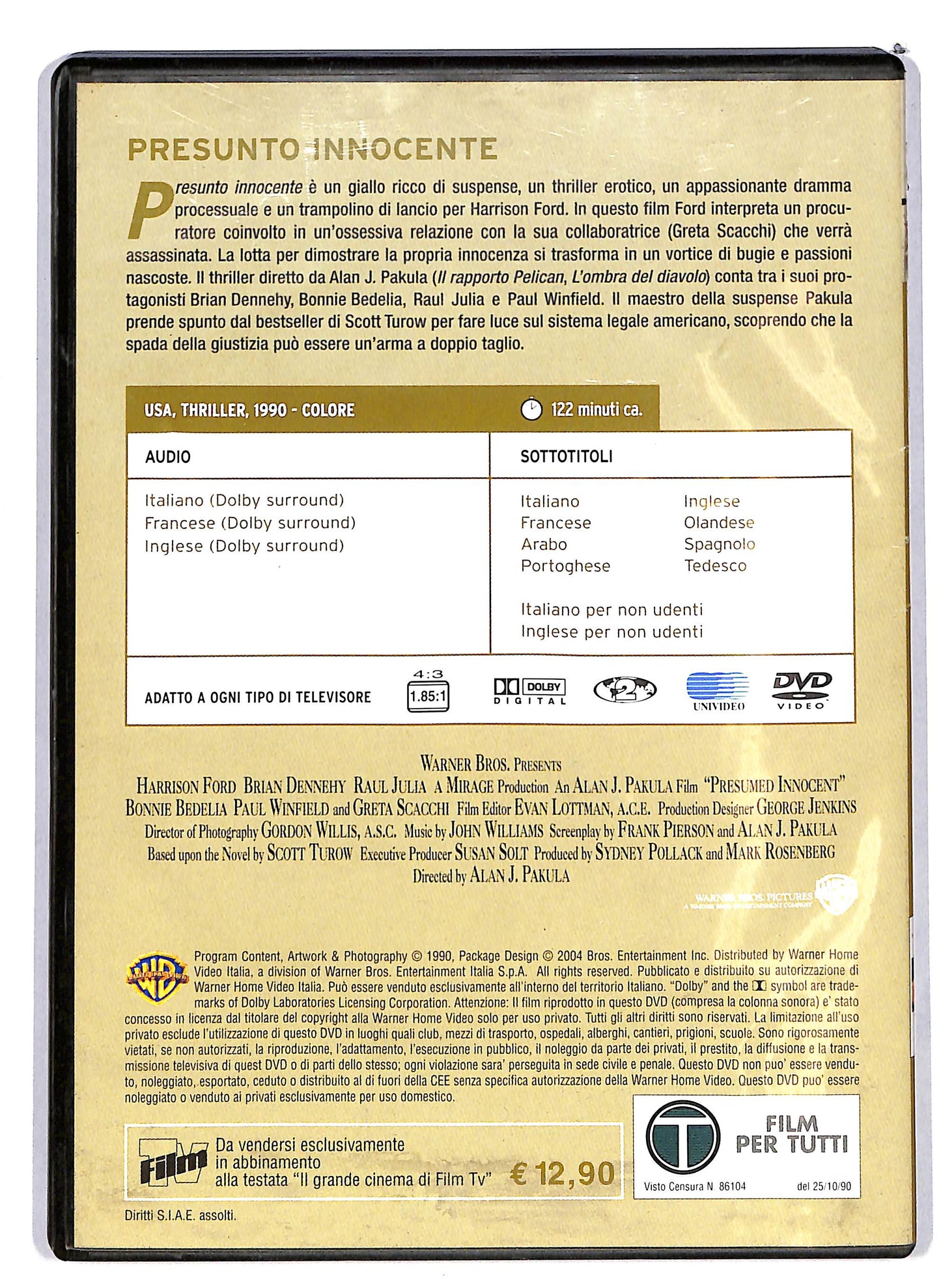 EBOND Presunto innocente EDITORIALE DVD DB651806