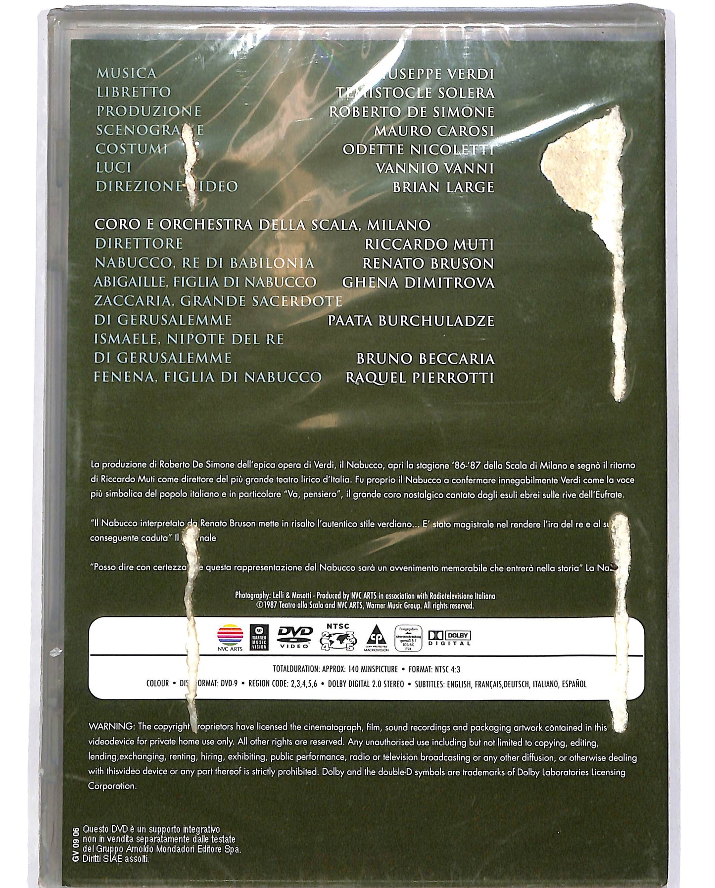 EBOND Verdi - Nabucco EDITORIALE DVD DB652941