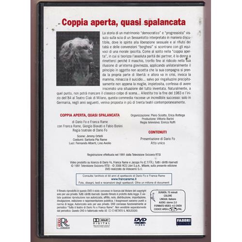 EBOND Dario Fo e Franca Rame:coppia Aperta Quasi Spalancata DVD DB652964