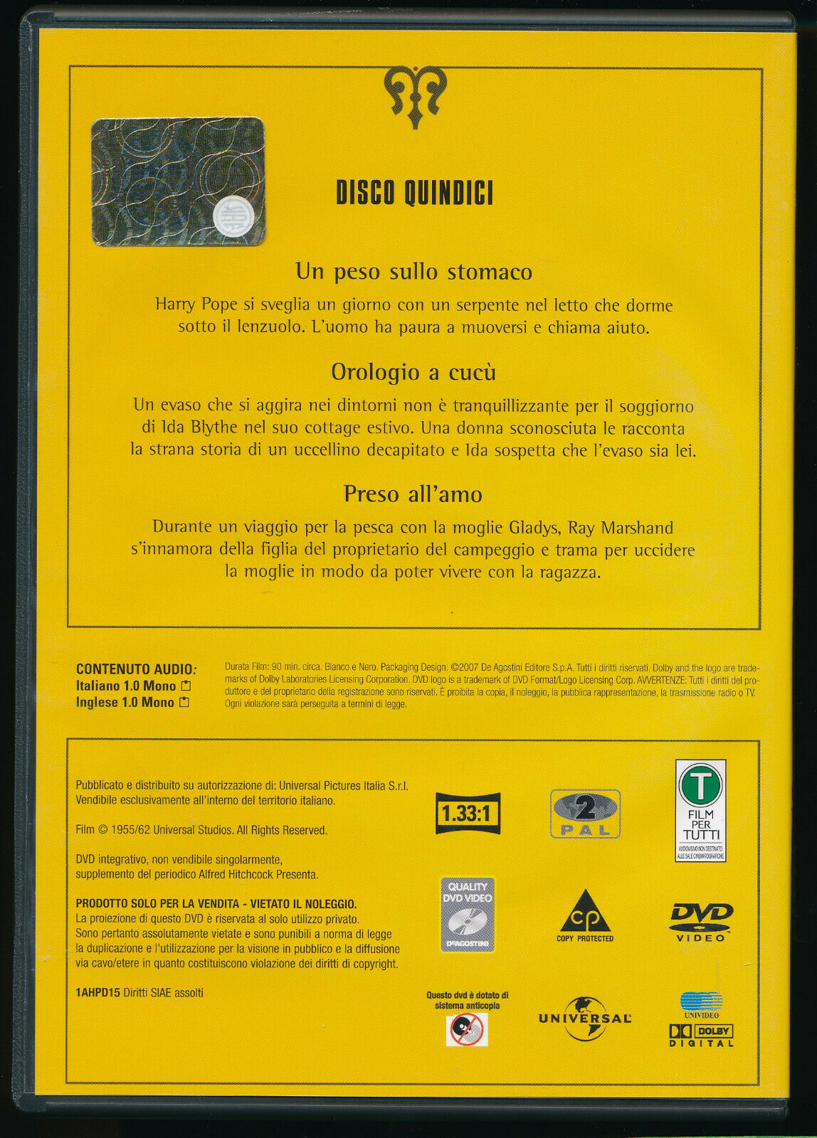 EBOND Alfred Hitchcock Presenta Disco Quindici  Editoriale DVD DB653114