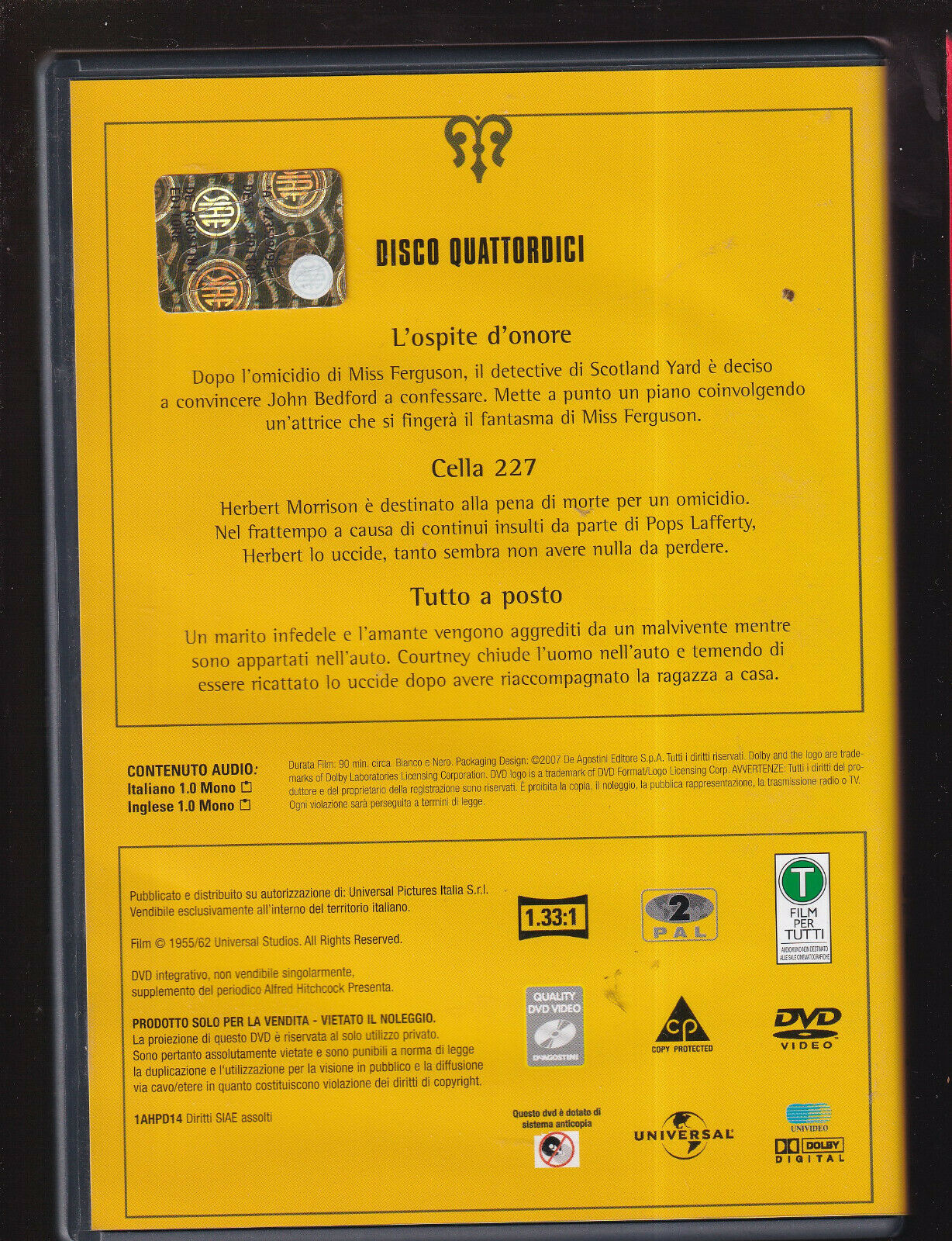 EBOND Alfred Hitchcock Presenta Volume Quattordici DVD DB653118