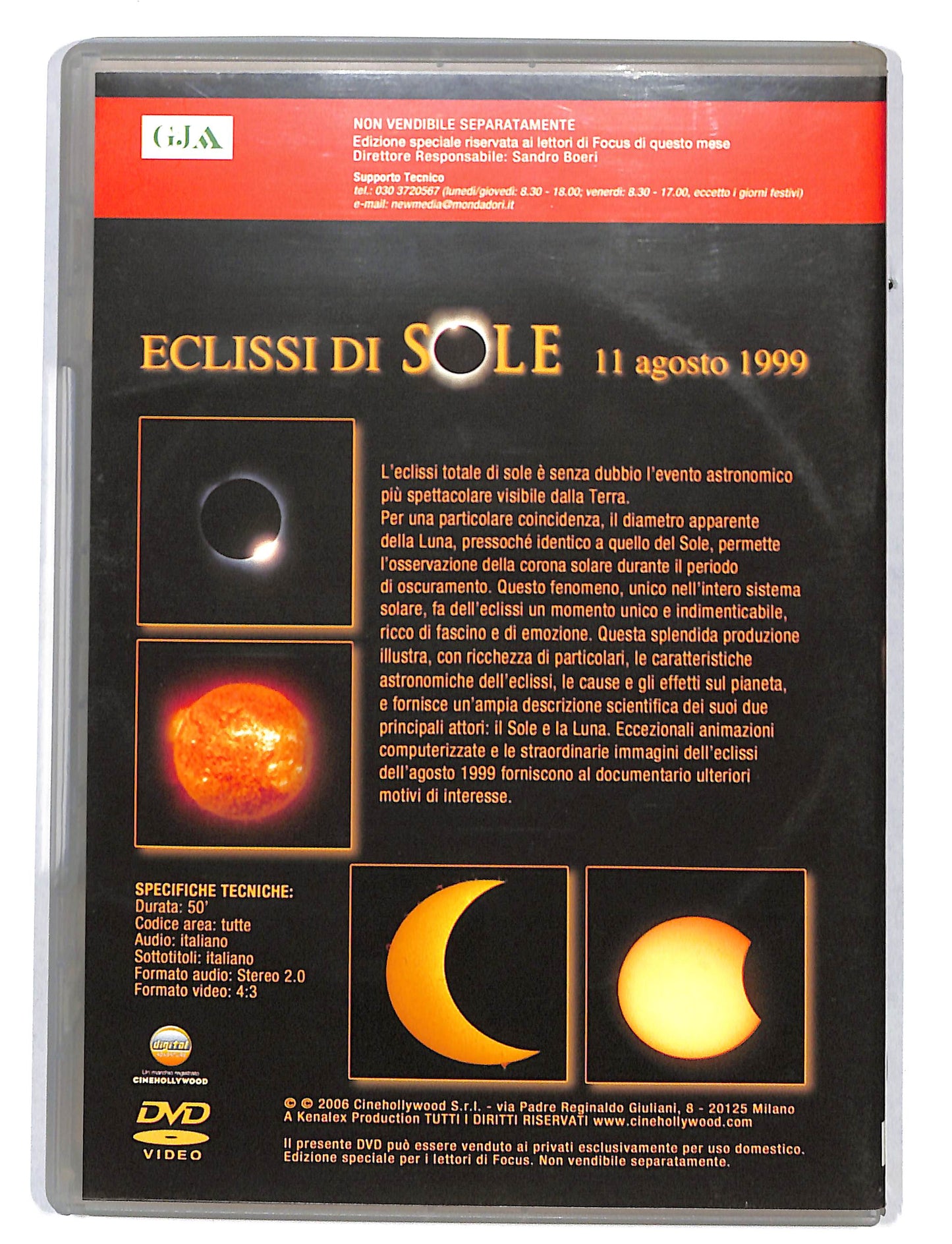 EBOND Eclissi di sole 11 agosto 1999 EDITORIALE DVD DB654434