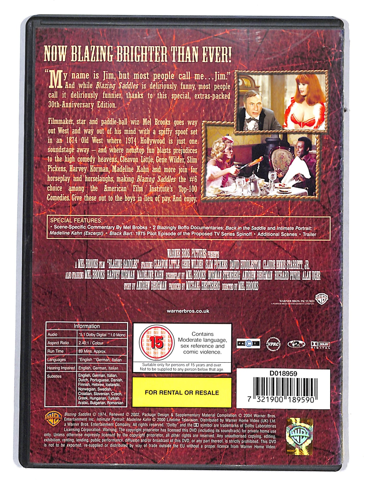 EBOND Blazing Saddles - Edizione Regno Unito DVD DB654449