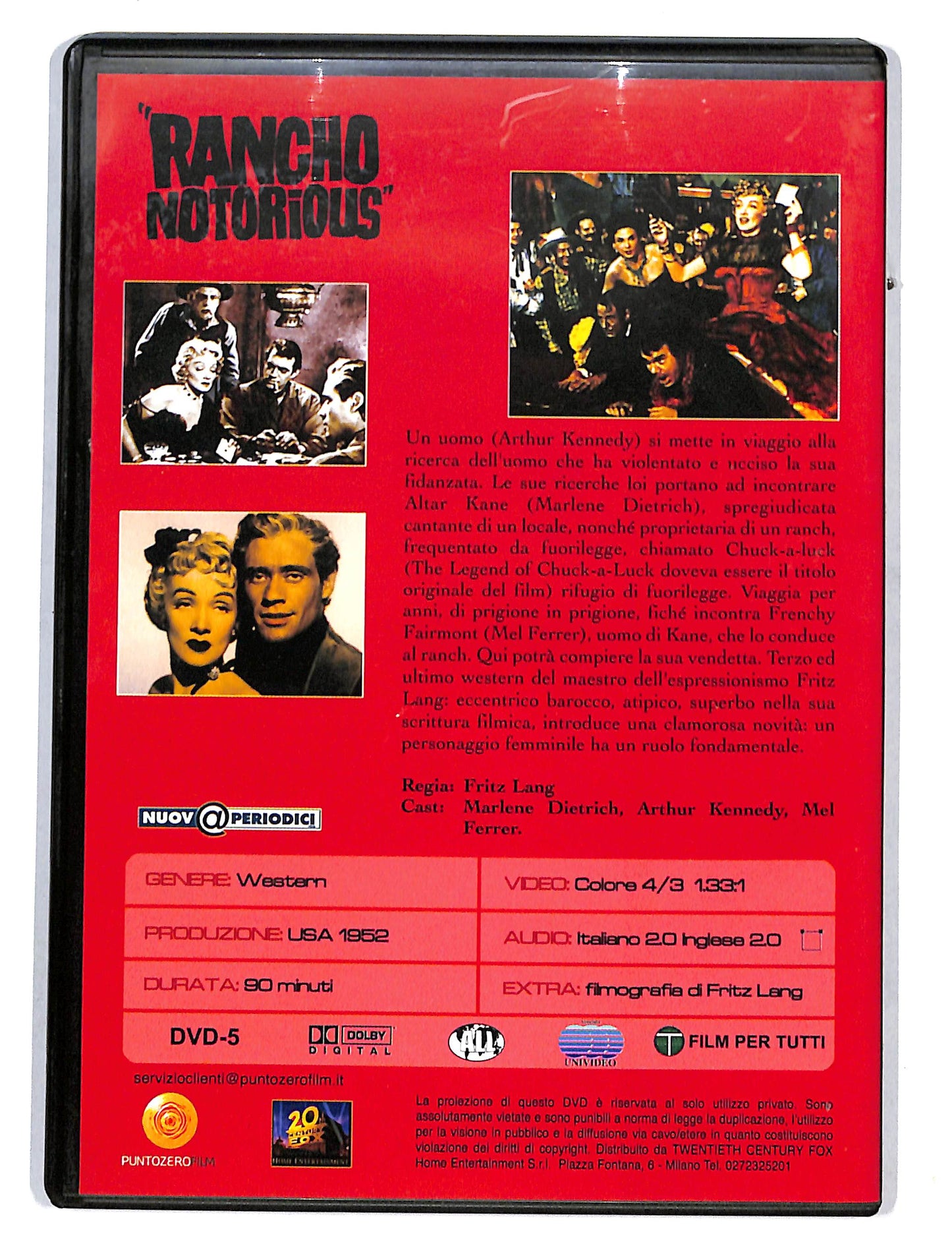 EBOND Rancho Notorious EDITORIALE DVD DB654455