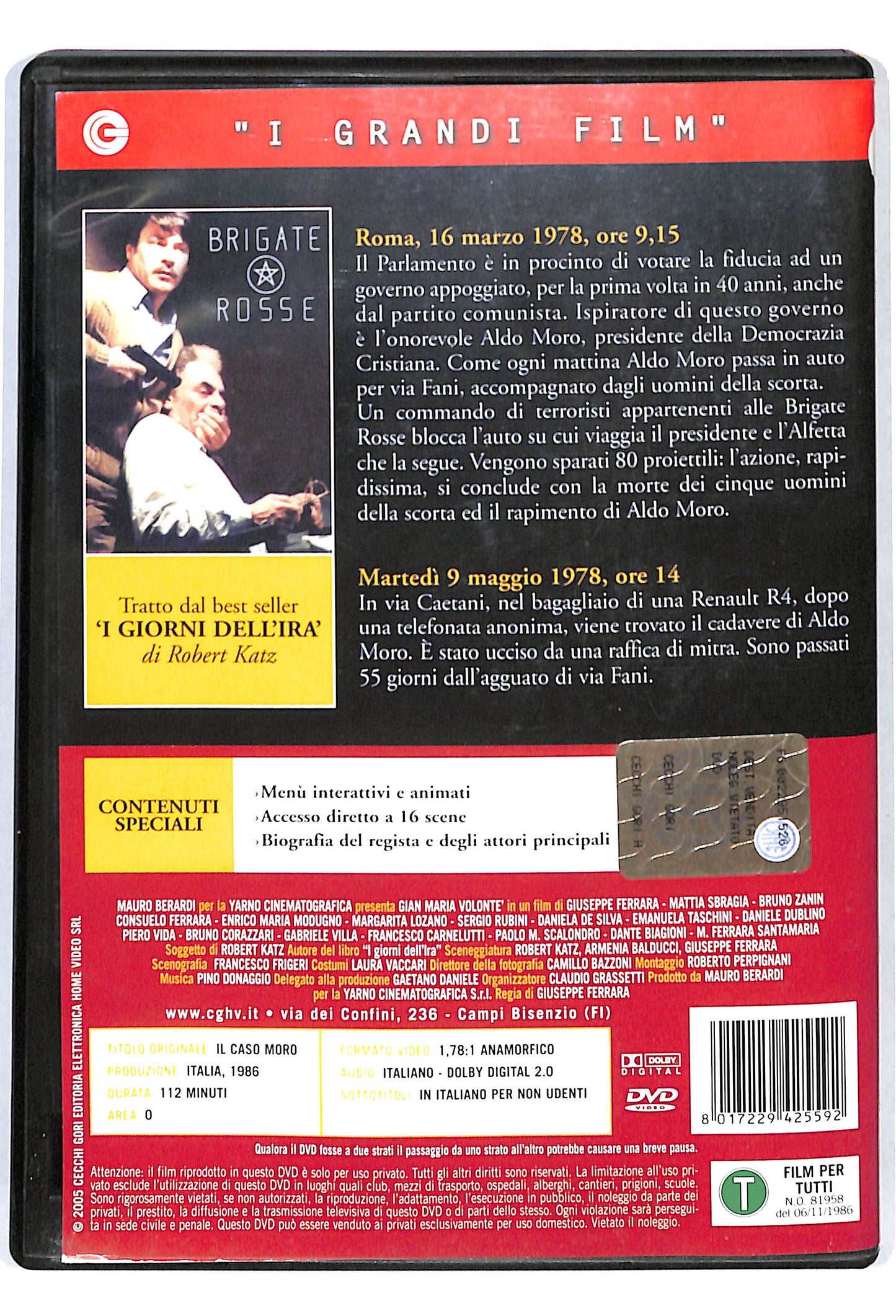 EBOND Il Caso Moro - I grandi film Noleggio DVD DB657119