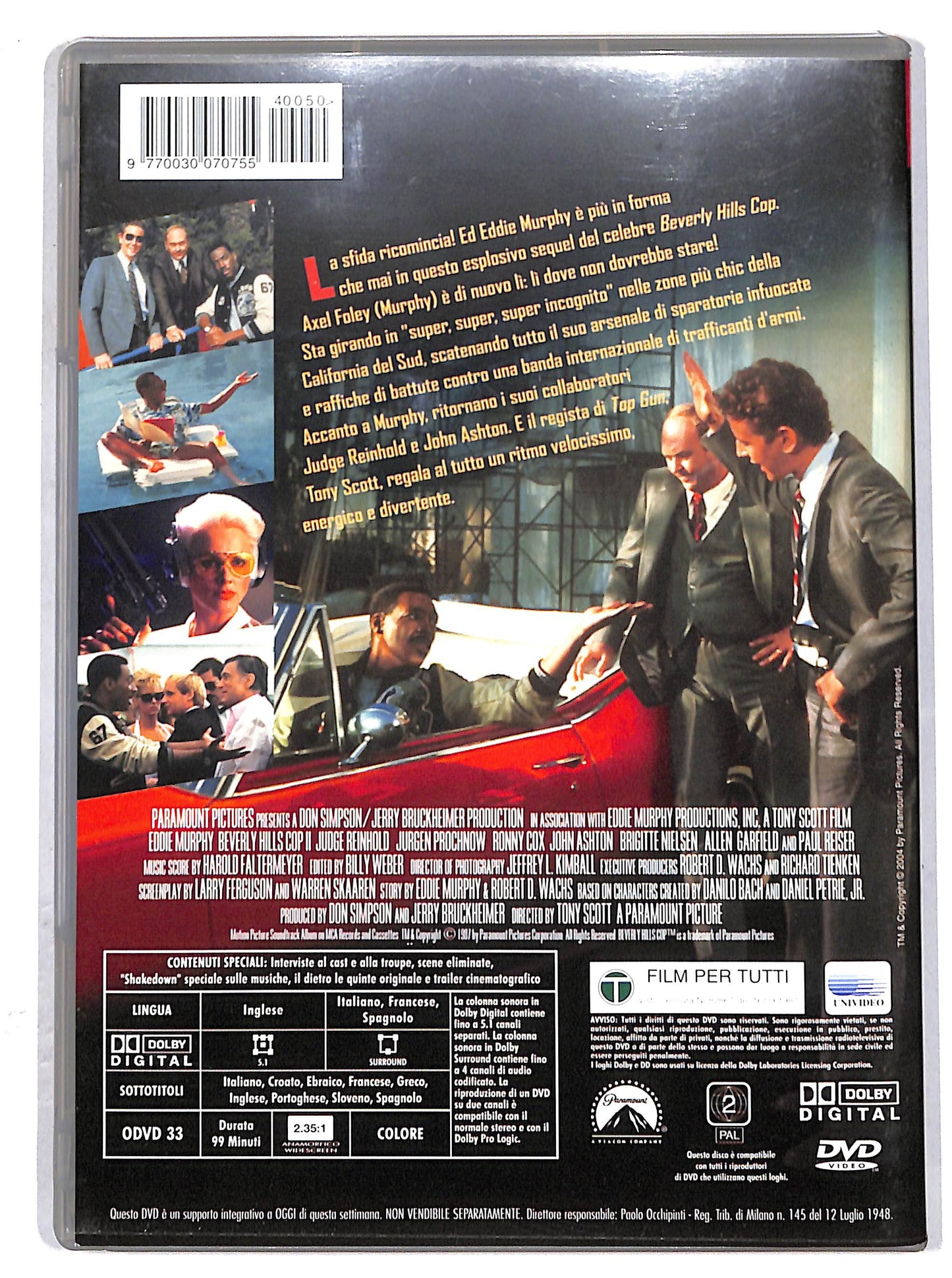 EBOND Beverly Hills Cop II EDITORIALE DVD DB657616