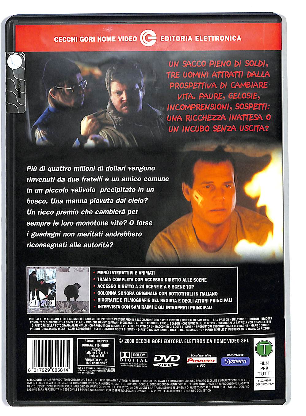 EBOND Soldi Sporchi Di Sam Raimi Con Bridget Fonda DVD DB657954