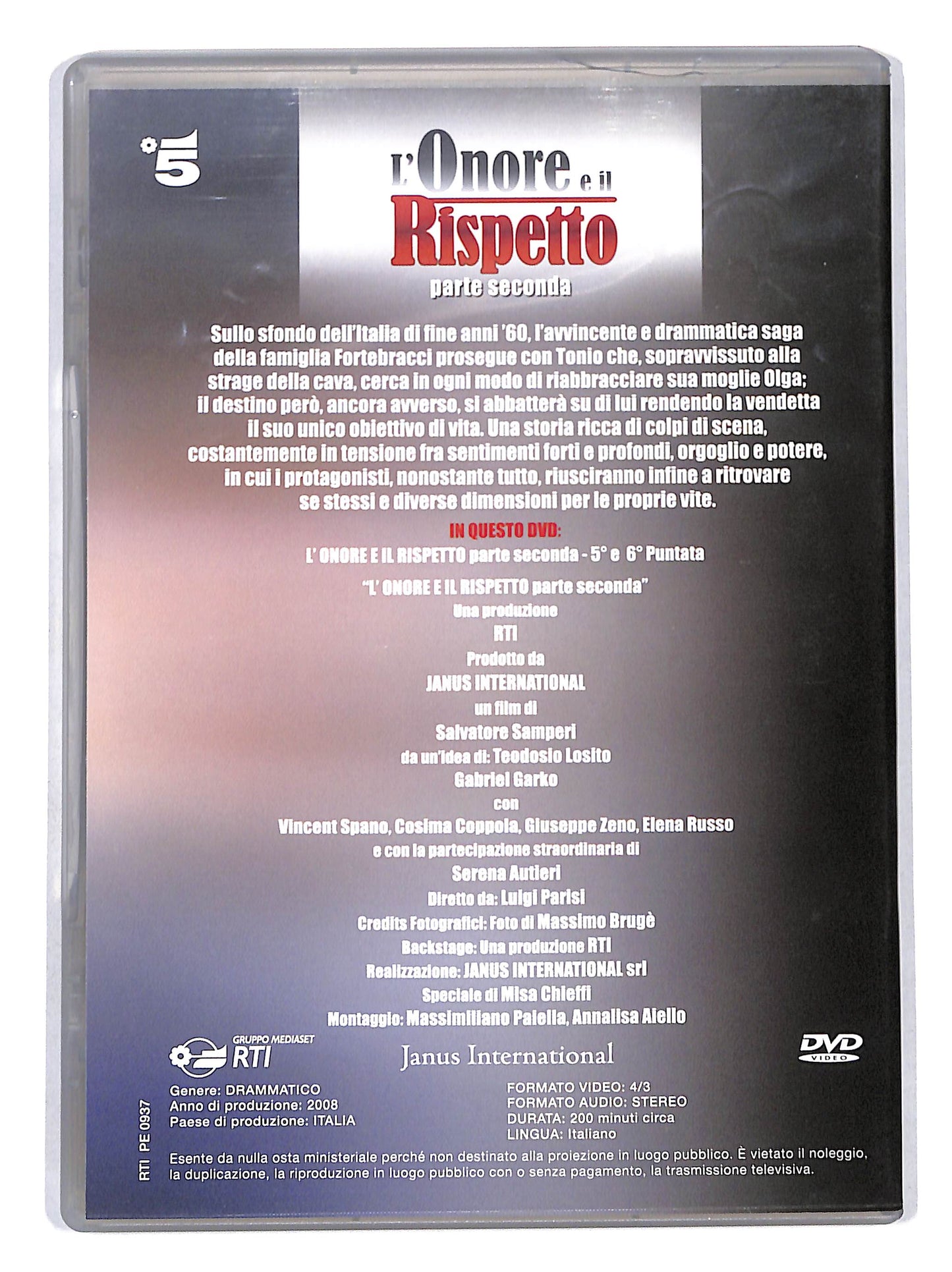 EBOND L'onore e il rispetto parte seconda - quinta e sesta puntata DVD DB658144