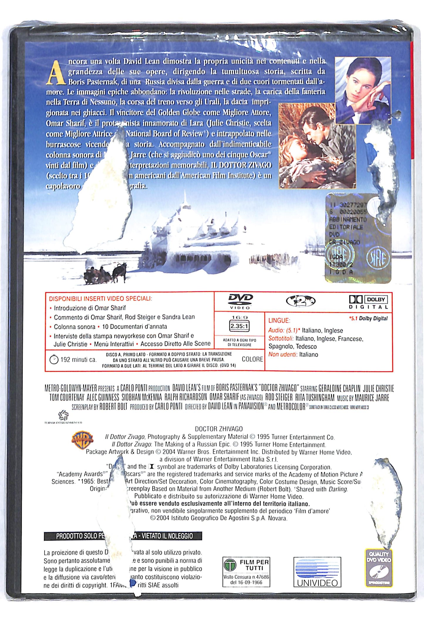 EBOND Film d'Amore - Il Dottor Zivago EDITORIALE DVD DB658808