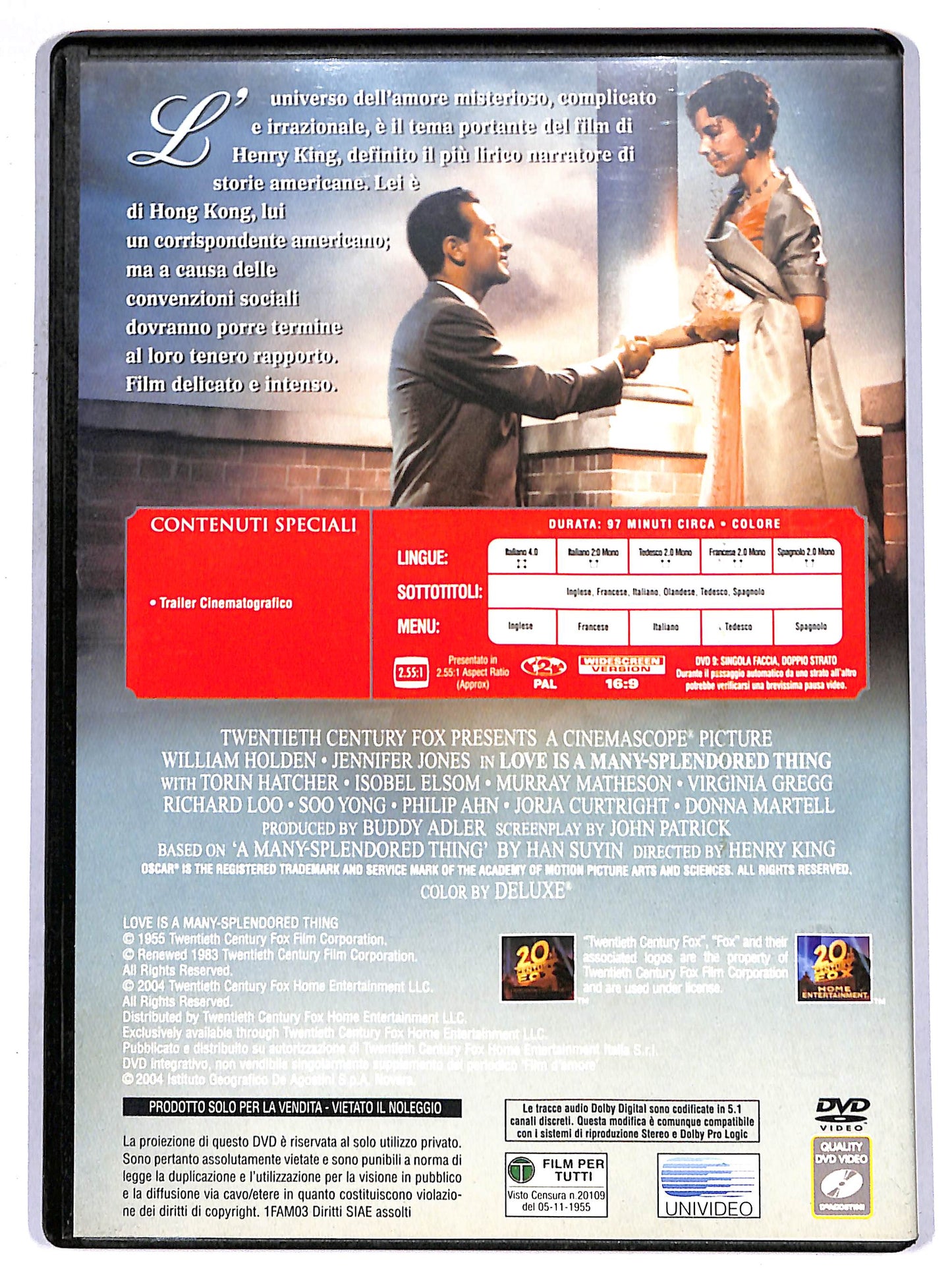 EBOND L'amore e una cosa meravigliosa EDITORIALE DVD DB658809