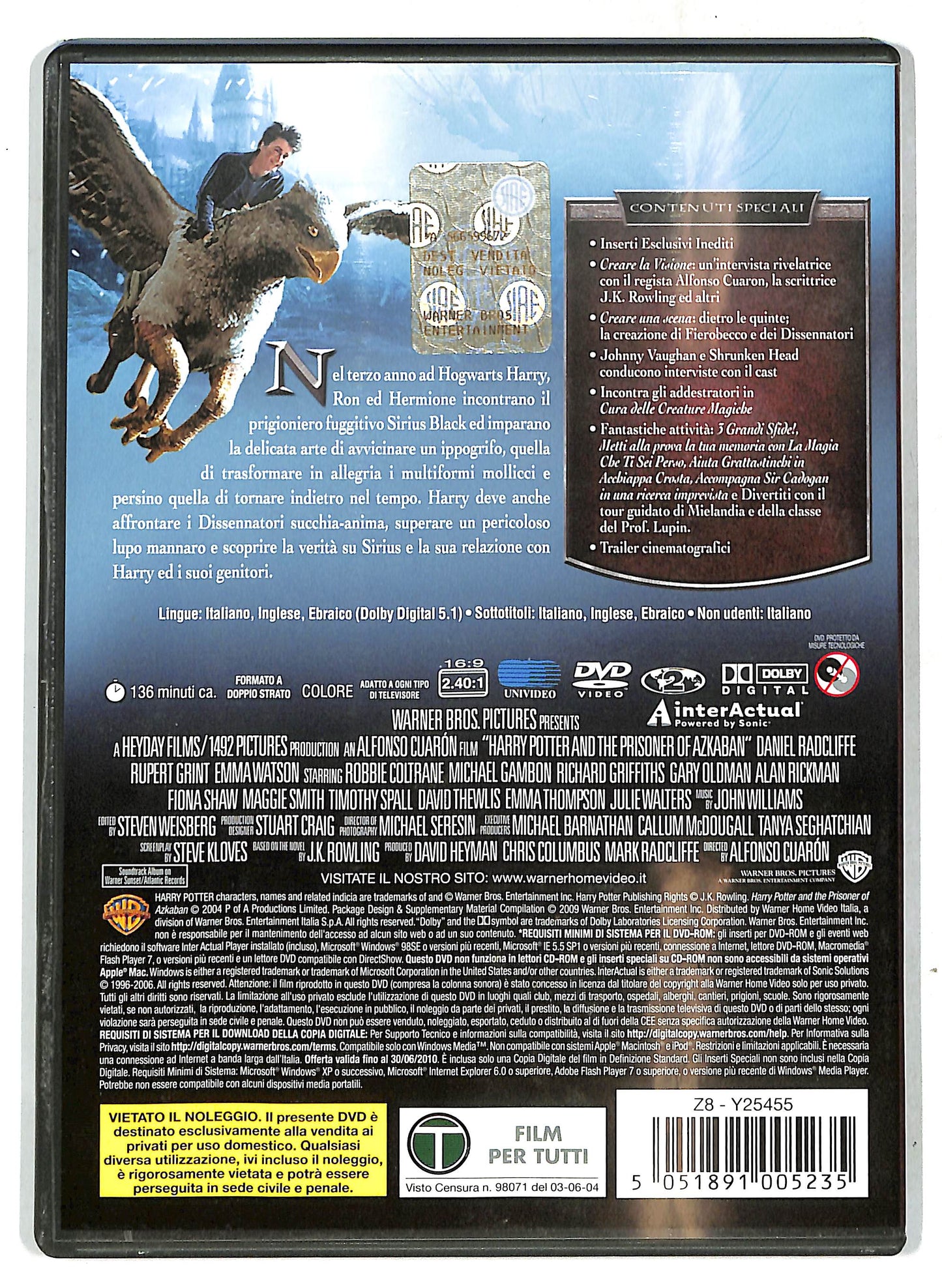 EBOND Harry Potter e il prigioniero di Azkaban EDIZIONE SPECIALE DVD DB659357