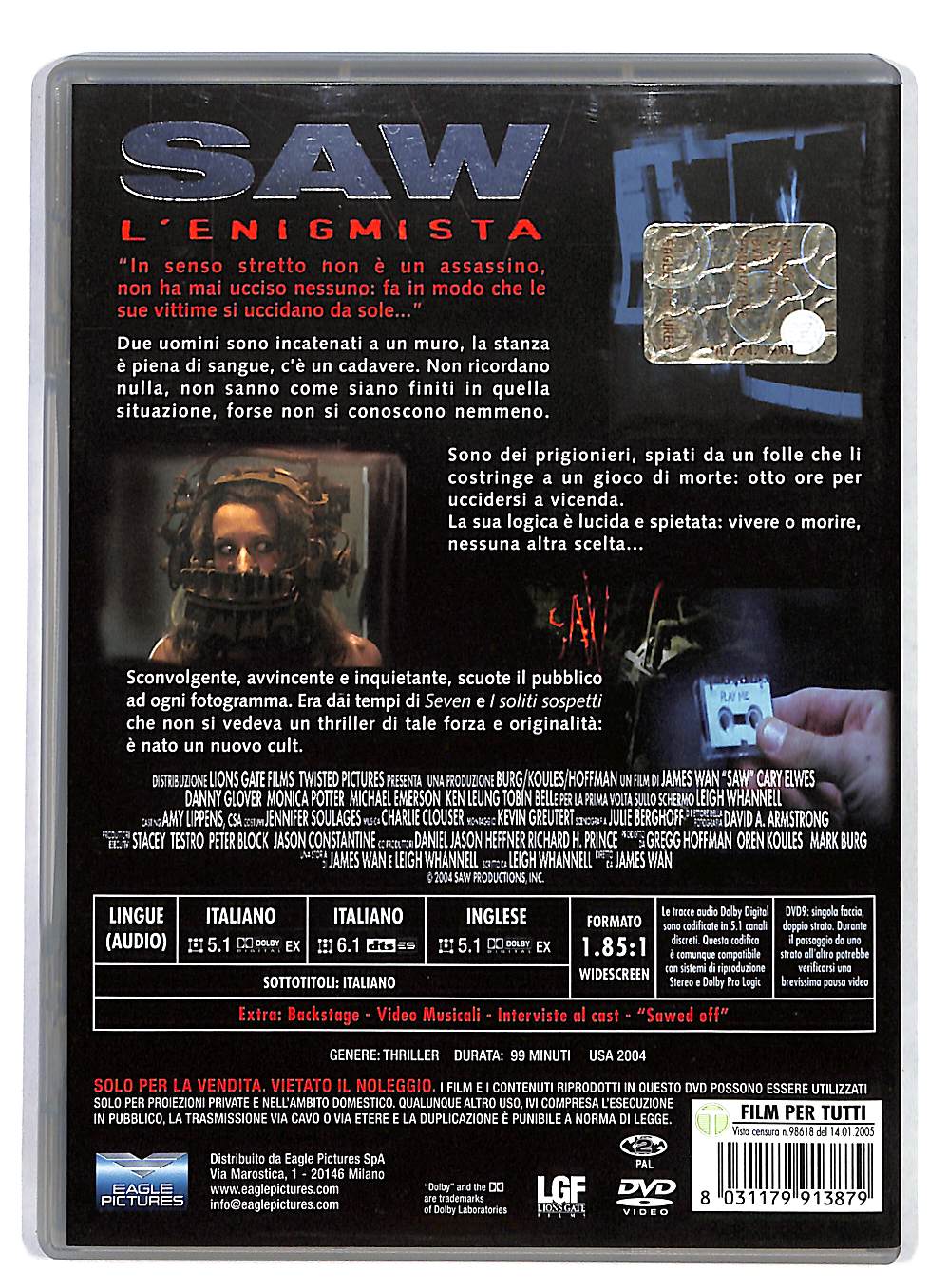 EBOND Saw - L'enigmista DVD DB660664
