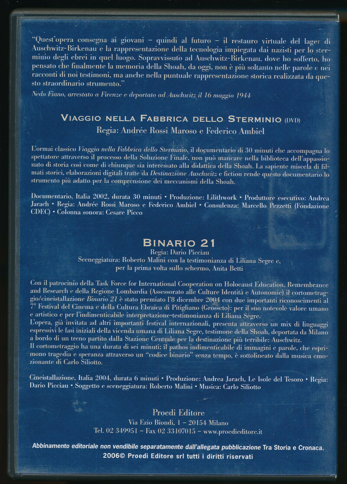 EBOND Viaggio Nella Fabrica Dello Sterminio Editoriale DVD DB661105