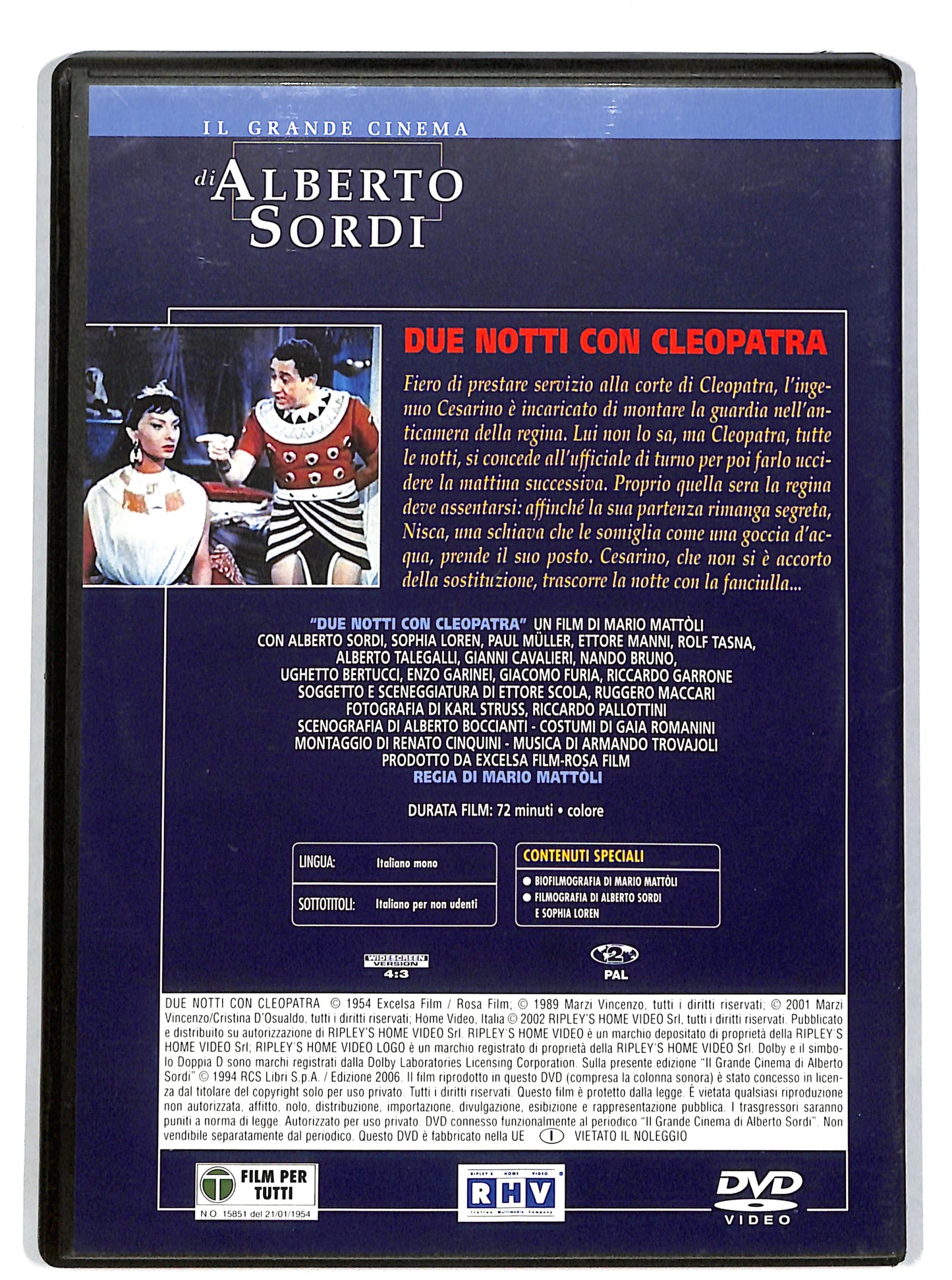 EBOND Due notti con Cleopatra EDITORIALE DVD DB661646