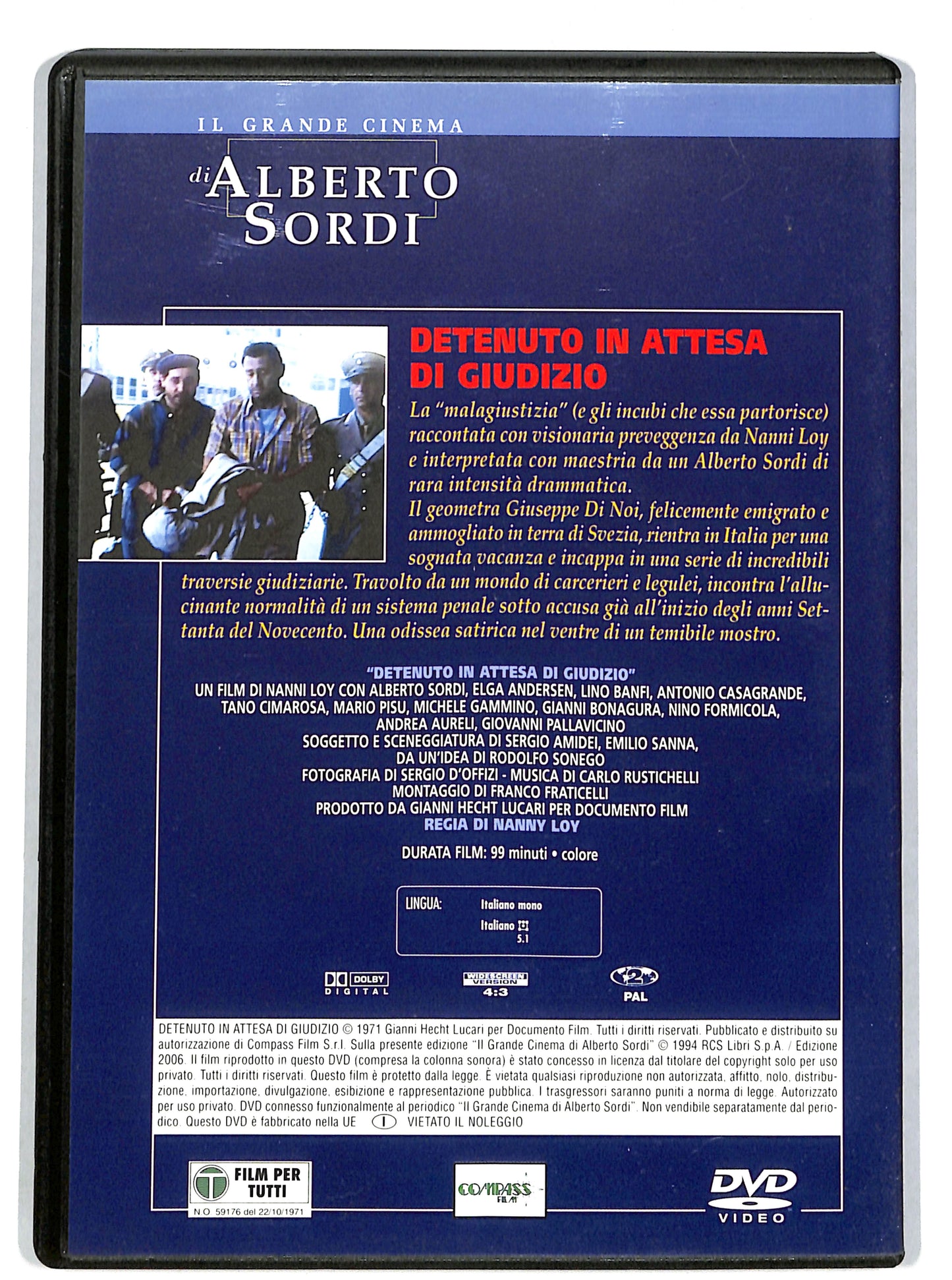 EBOND Detenuto in attesa di giudizio EDITORIALE DVD DB661647