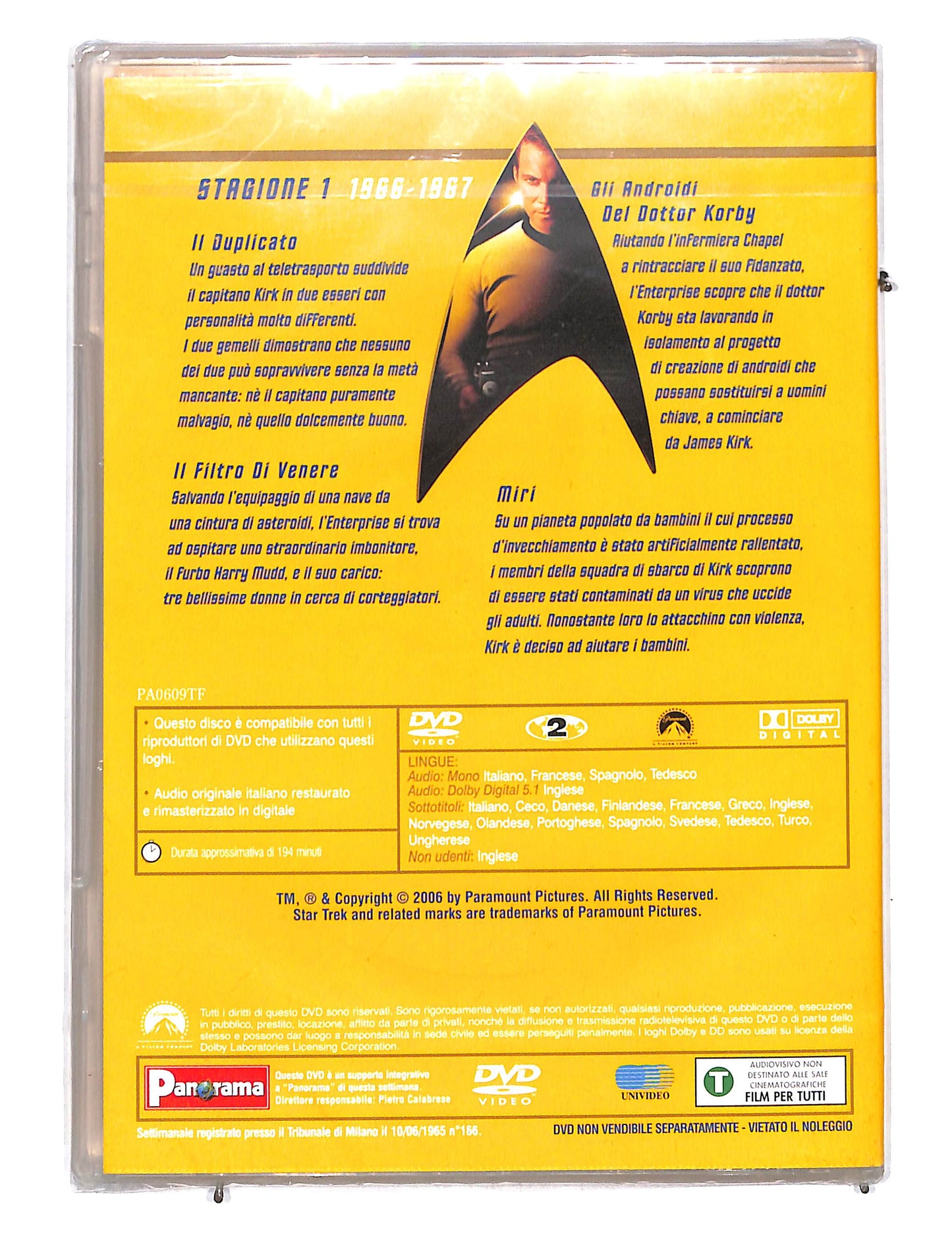 EBOND Star Trek Serie Classica Stagione 1 Epis 5 - 8 DVD DB662224
