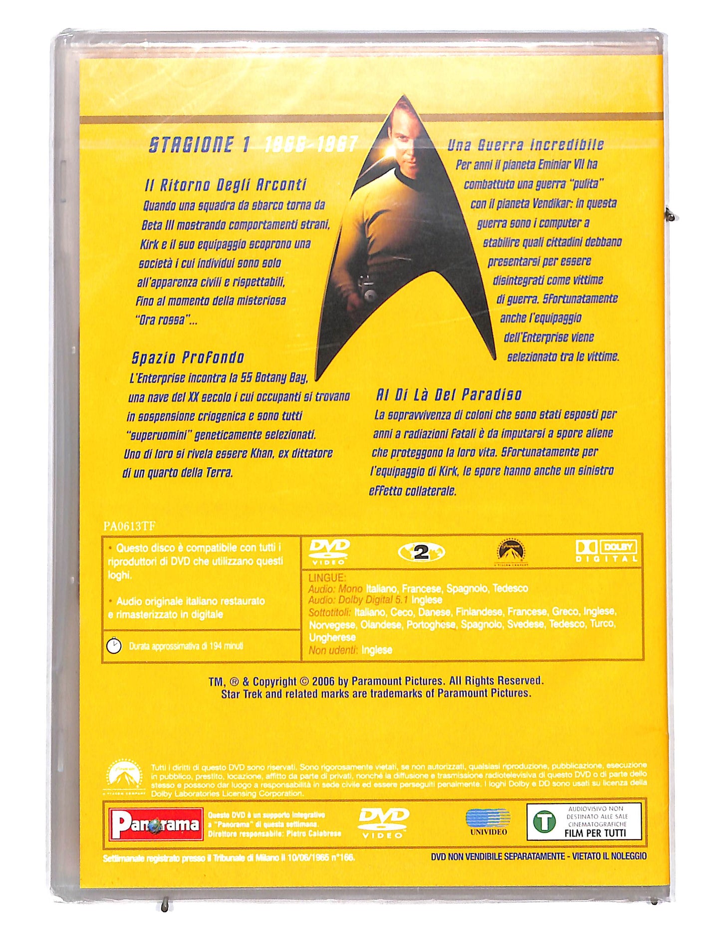 EBOND StarTrek serie classica stagione 1 disco 6 DVD DB662251