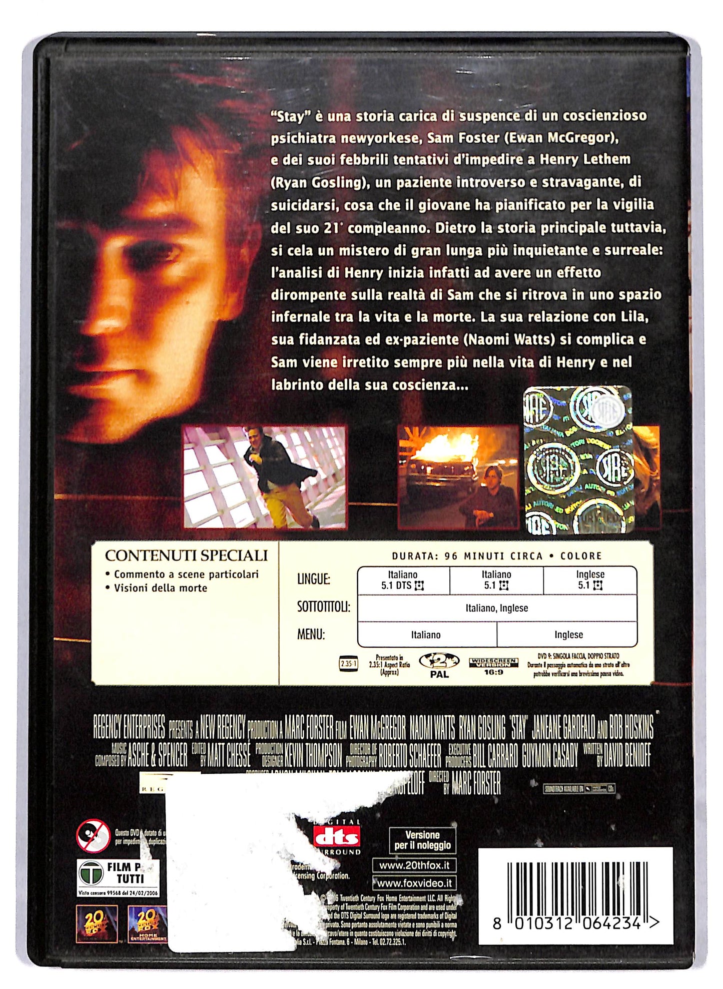 EBOND Stay - Nel Labirinto Della Mente NOLEGGIO DVD DB663104