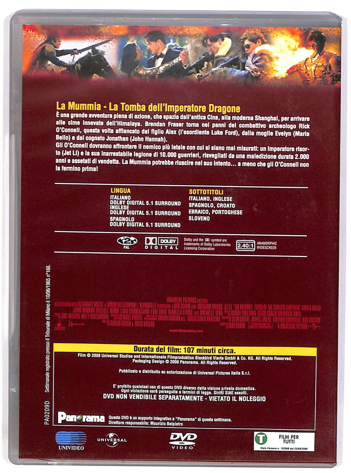 EBOND La Mummia - La Tomba Dell'imperatore Dragone Editoriale DVD DB663214