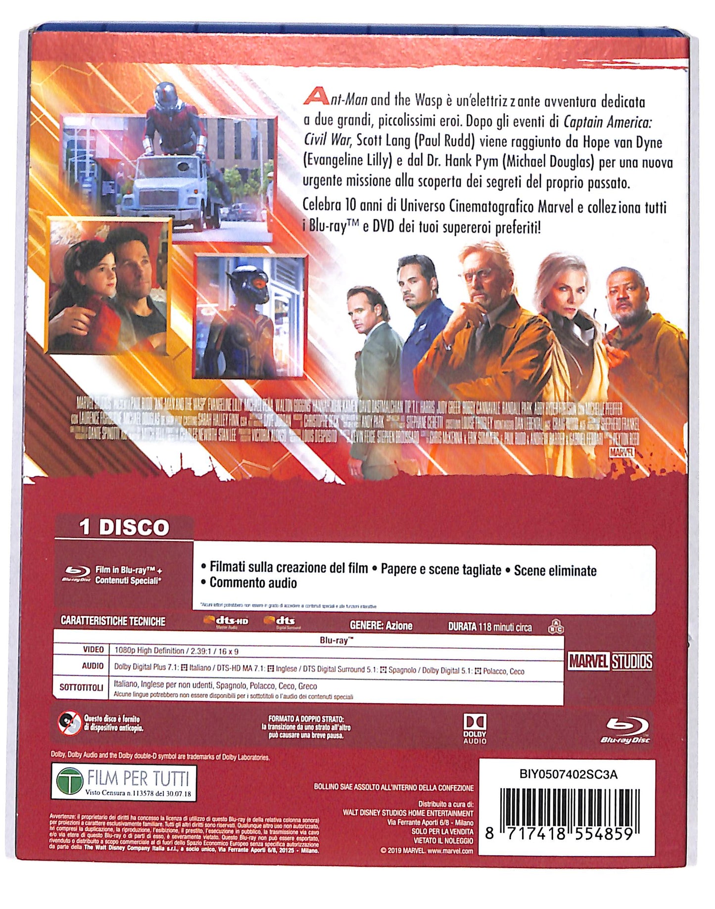 EBOND Ant-man & The Wasp 10° Anniversario Marvel Studios BLURAY DB664107