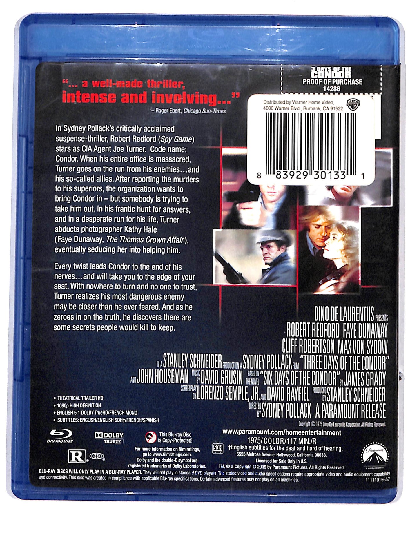 EBOND Three Days of the Condor BLURAY DB664165