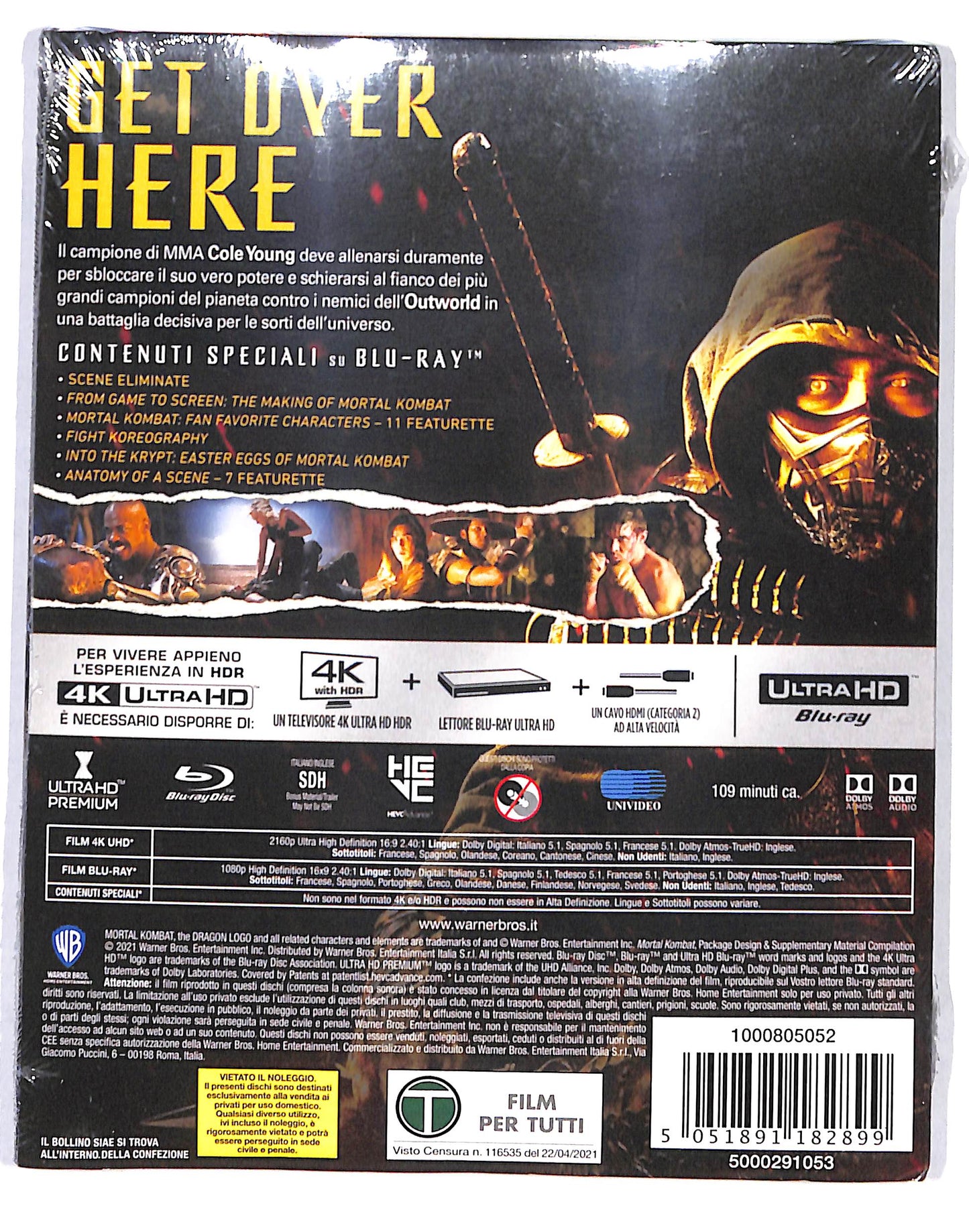 EBOND Mortal Kombat 4K Ultra HD + BLURAY BLURAY DB664616