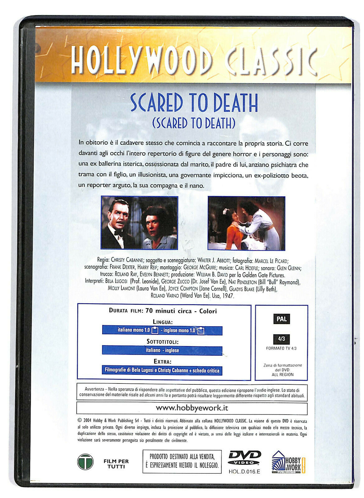 EBOND Scared To Death DVD DB664925