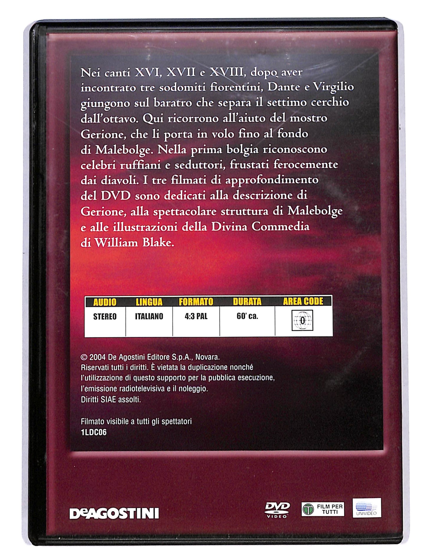 EBOND La divina commedia vol 6 - Inferno canti XVI - XVII DVD DB666110