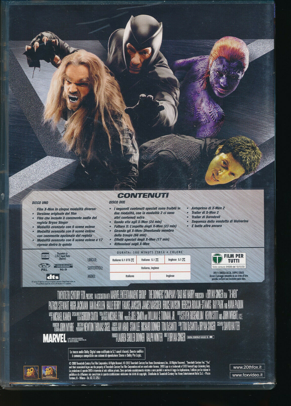 EBOND X-men Edizione Speciale 2 Dischi Editoriale  D205001 DVD DB666433